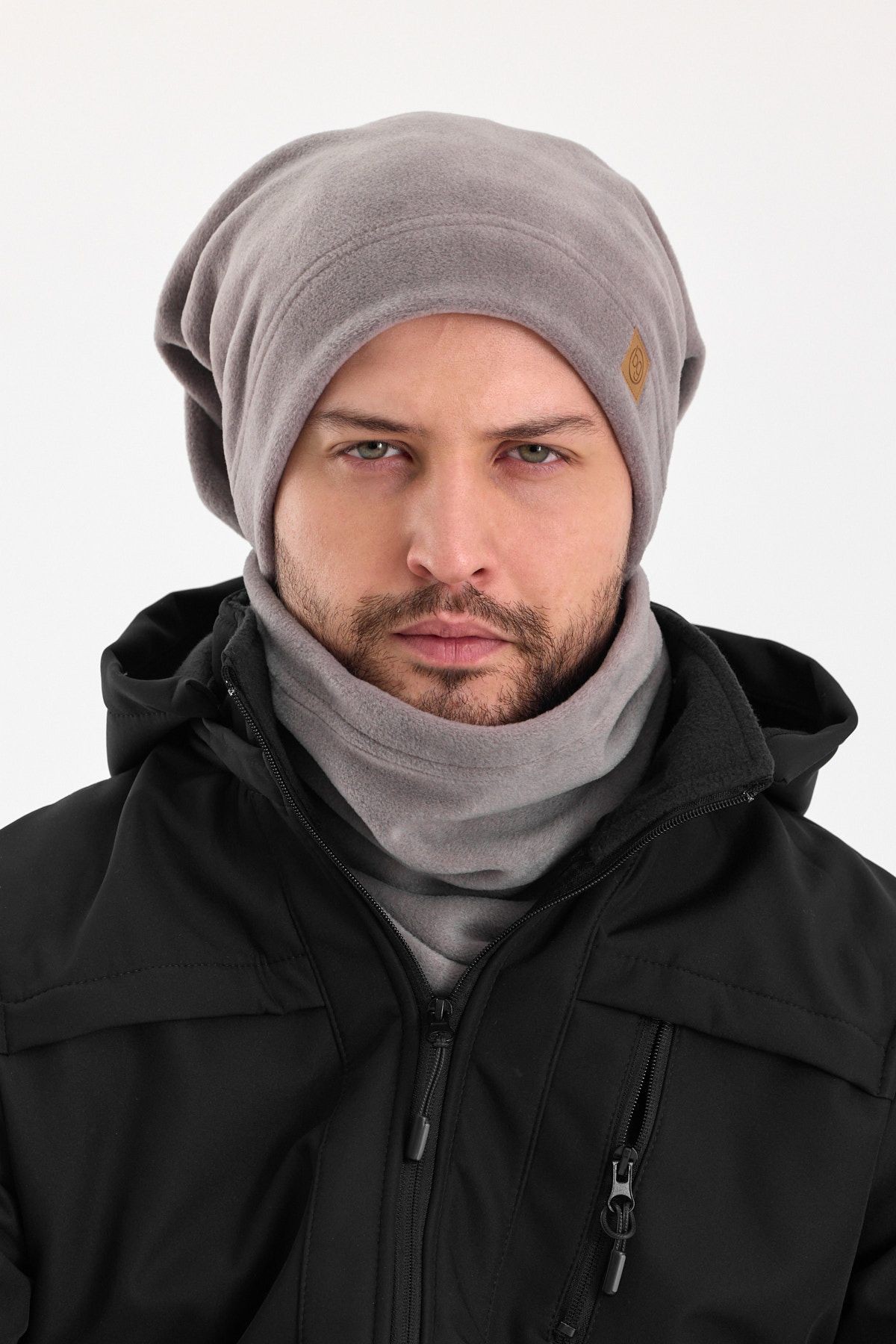 Erkek Kadın %100 mikro Polar Çift Katlı Winter's coming Bere Boyunluk Takım