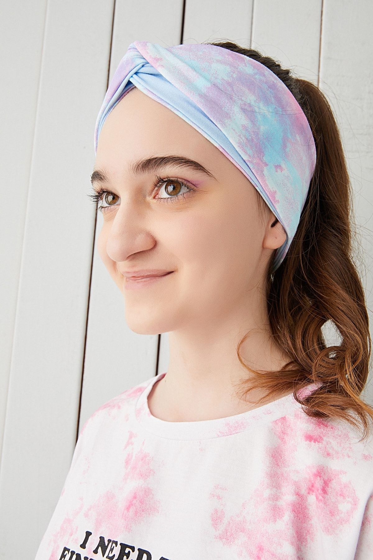 Kız Çocuk Aqua Batik Desen Bandana
