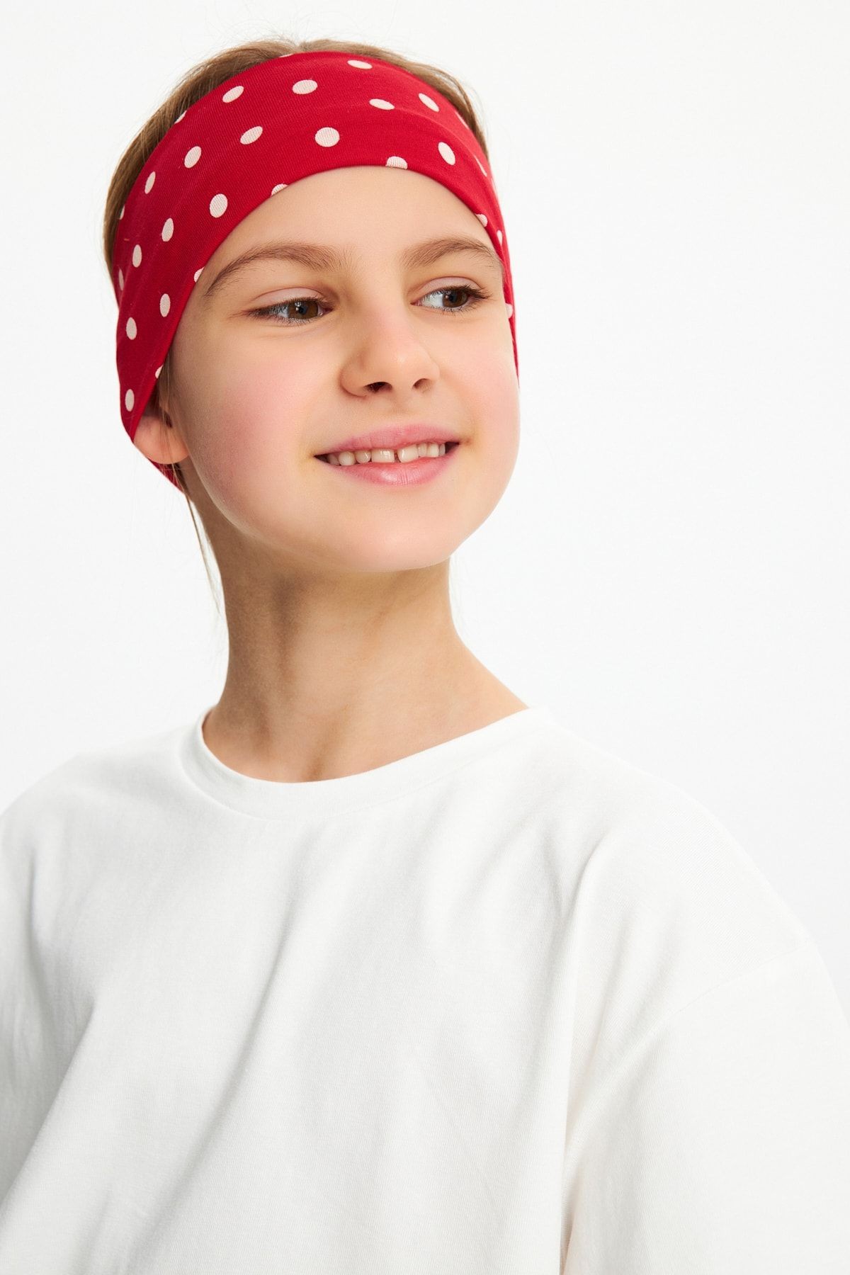 Kız %100 Pamuklu Penye Şort T-shirt Bandana 3^lü Alt Üst Takım