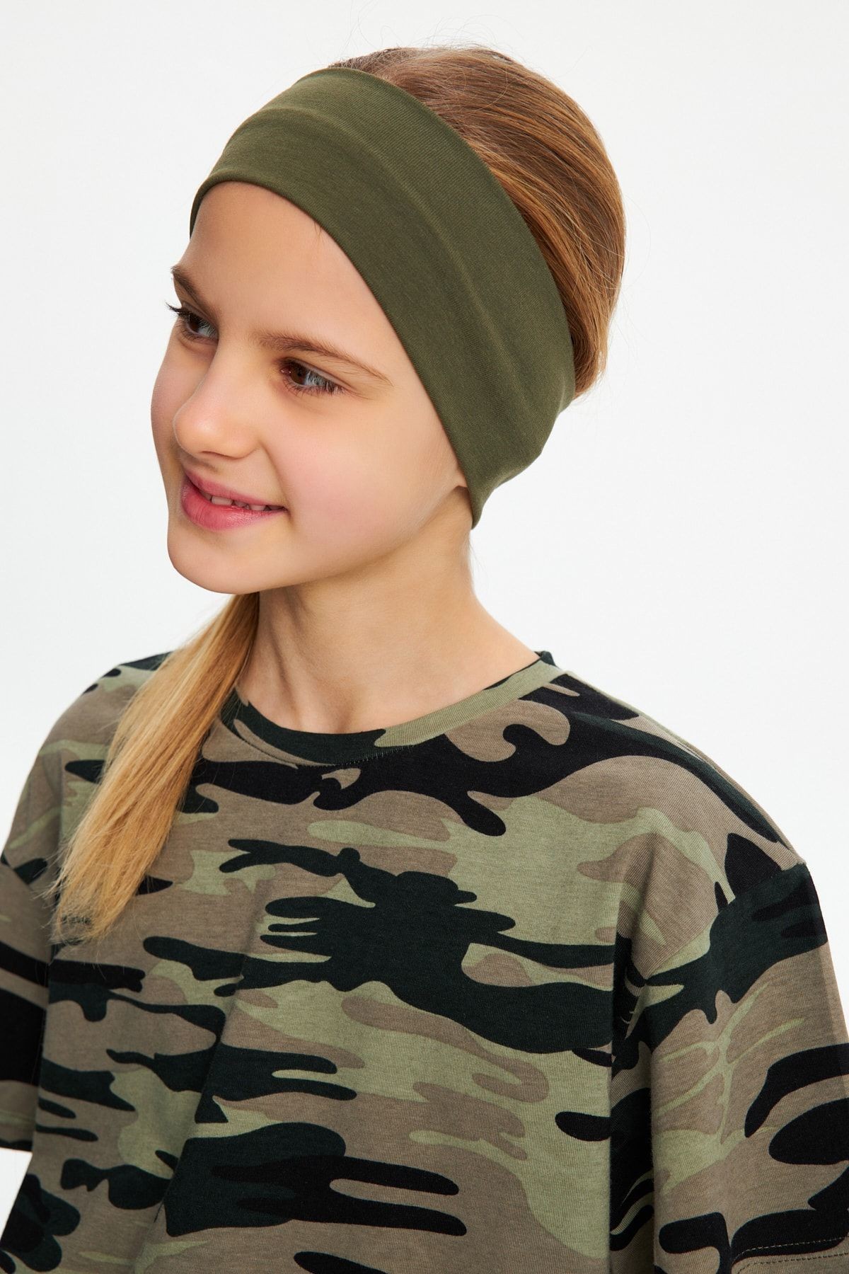 Kız %100 Pamuklu Penye Şort T-shirt Bandana 3^lü Alt Üst Takım -spor Rahat Koleksiyon 10