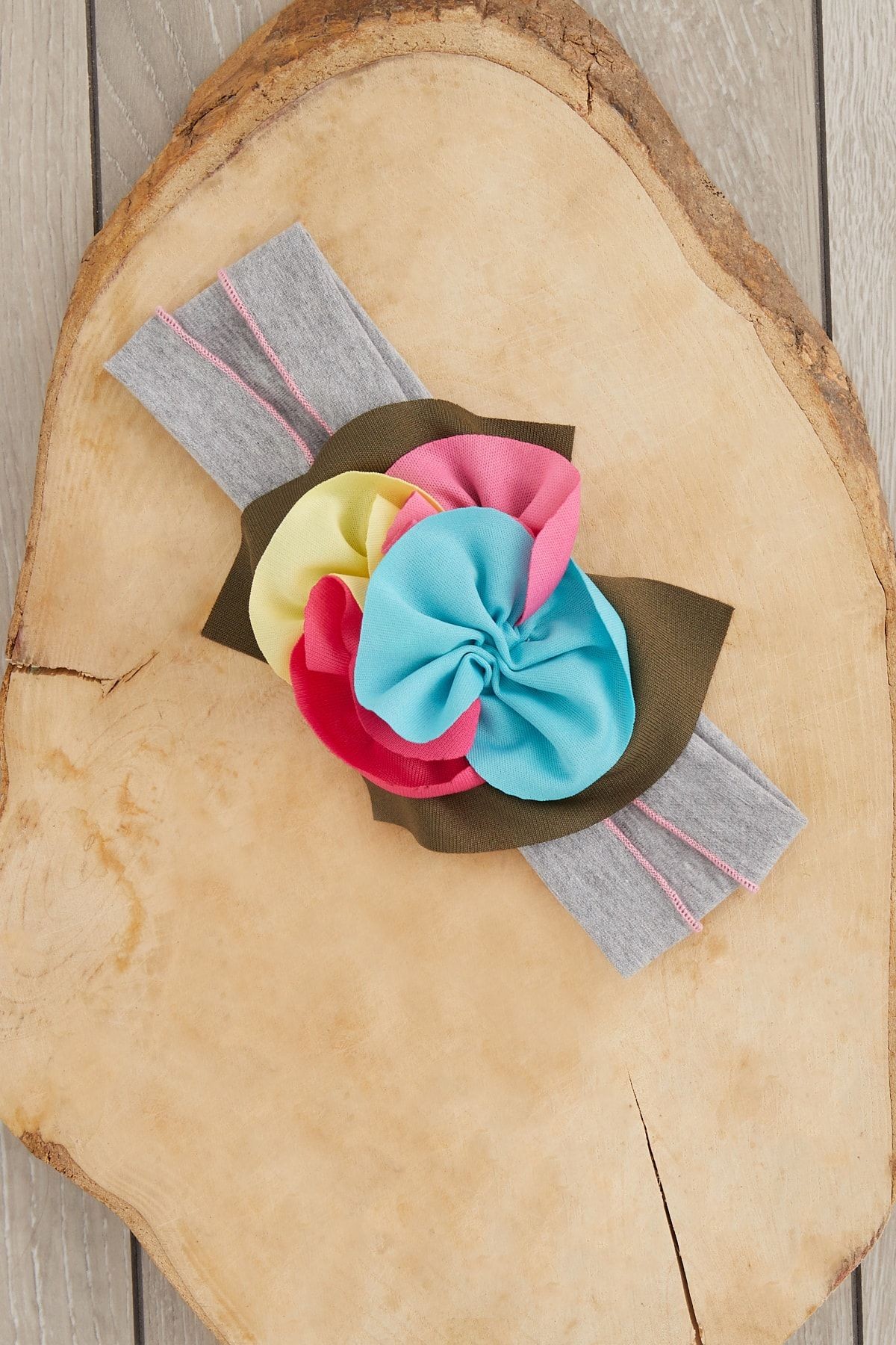 El Yapımı Yumuşak Eşsiz Aksesuarlı Doğal Pamuklu Penye Bebek Çocuk Kız Bandana Renkli Seri