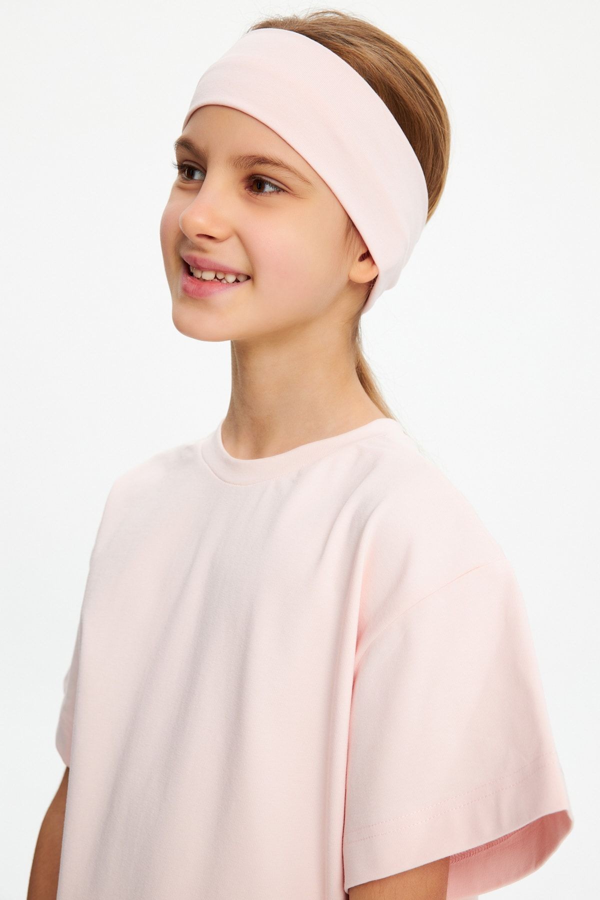 Kız %100 Pamuklu Penye Şort T-shirt Bandana 3^lü Alt Üst Takım -spor Rahat Koleksiyon 15