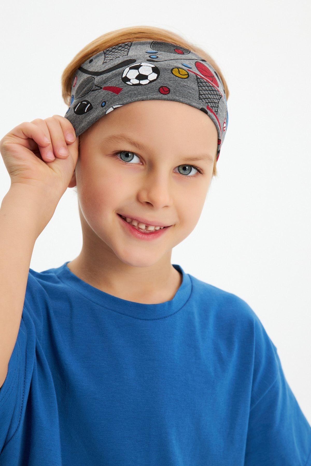 Erkek %100 Pamuklu Penye Şort T-Shirt Bandana 3'lü Alt Üst Takım Spor Rahat Koleksiyon 1