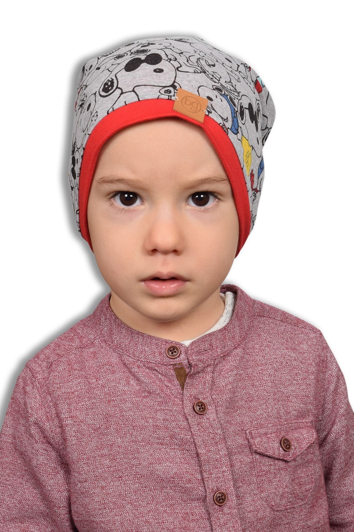 Gri Erkek Çocuk Bere