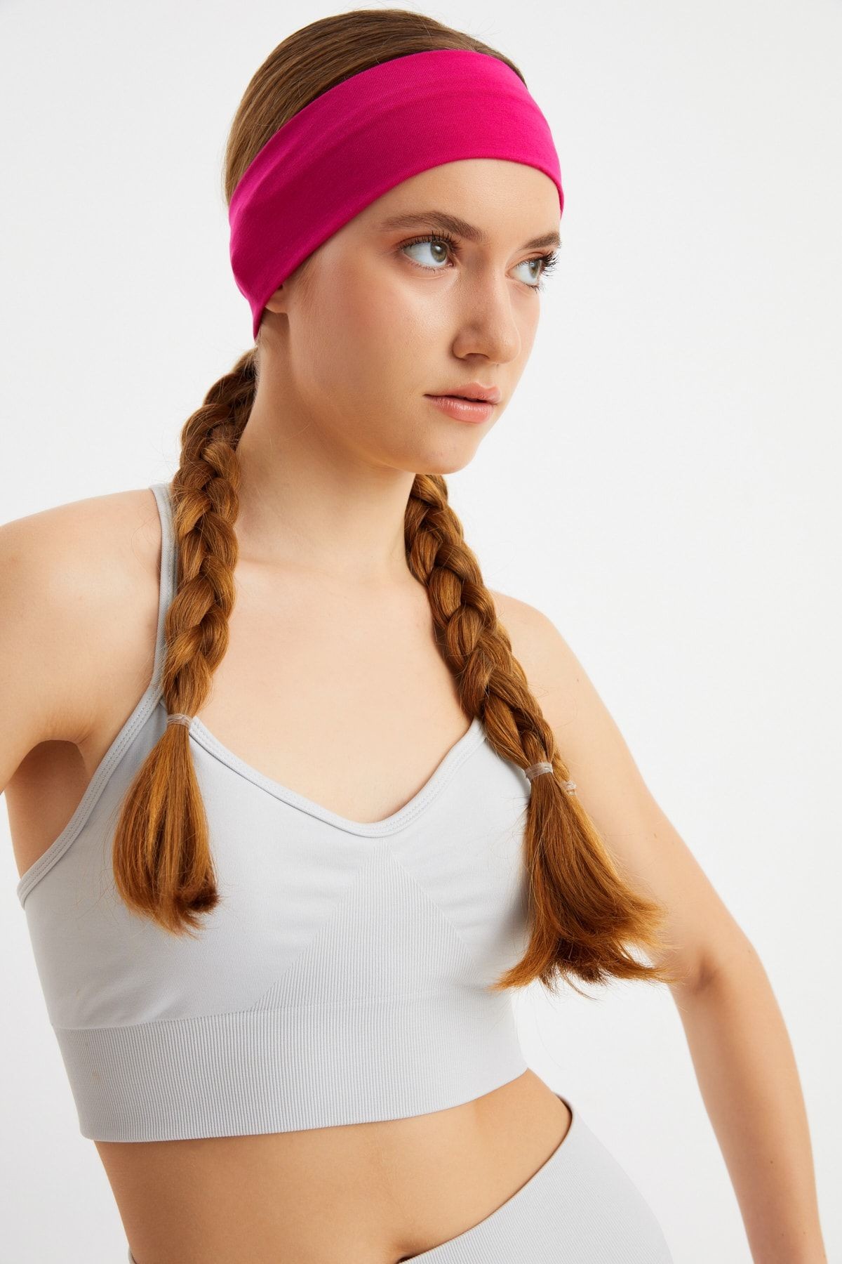 2'li Pamuklu Penye, Kaymaz, Terletmez, Ultra Hafif, Spor Saç Bandı Bandana