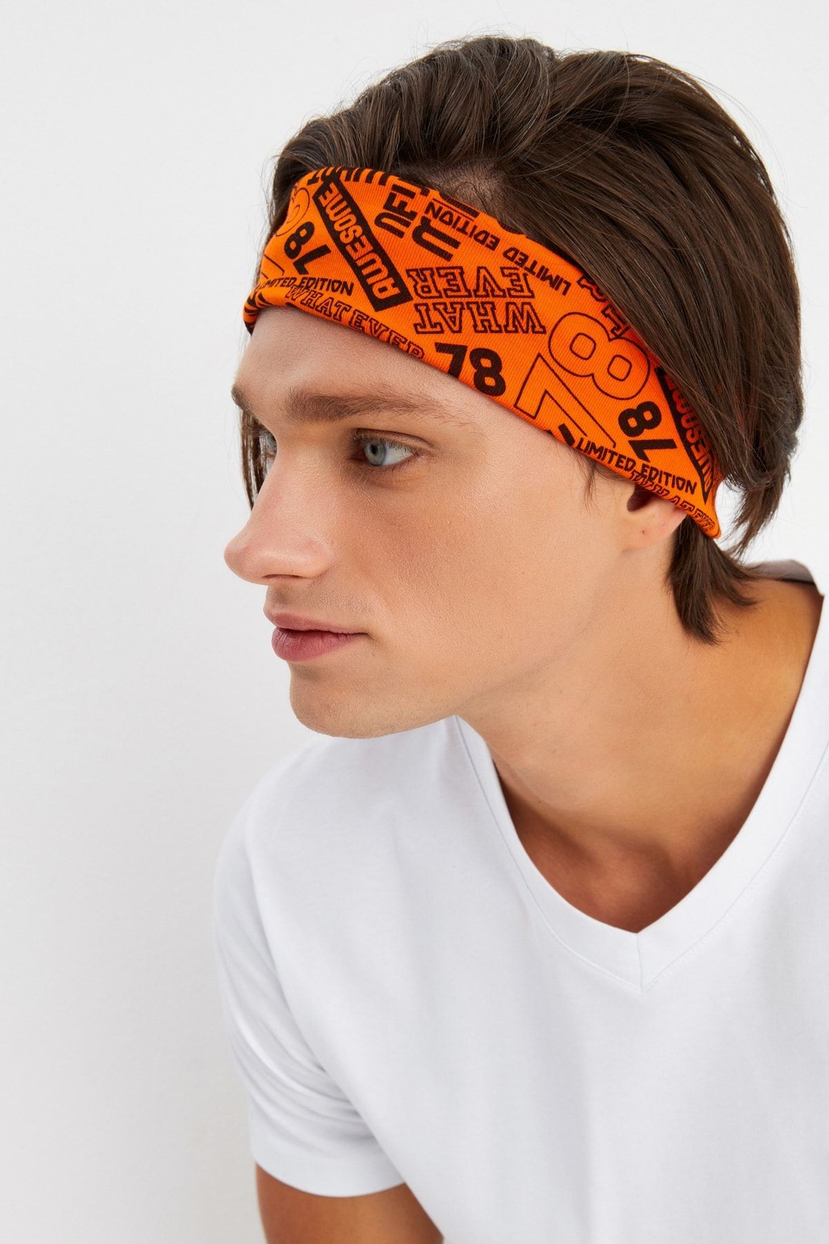 Erkek Pamuklu Penye, Kaymaz, Terletmez, Ultra Hafif, Spor Saç Bandı Bandana