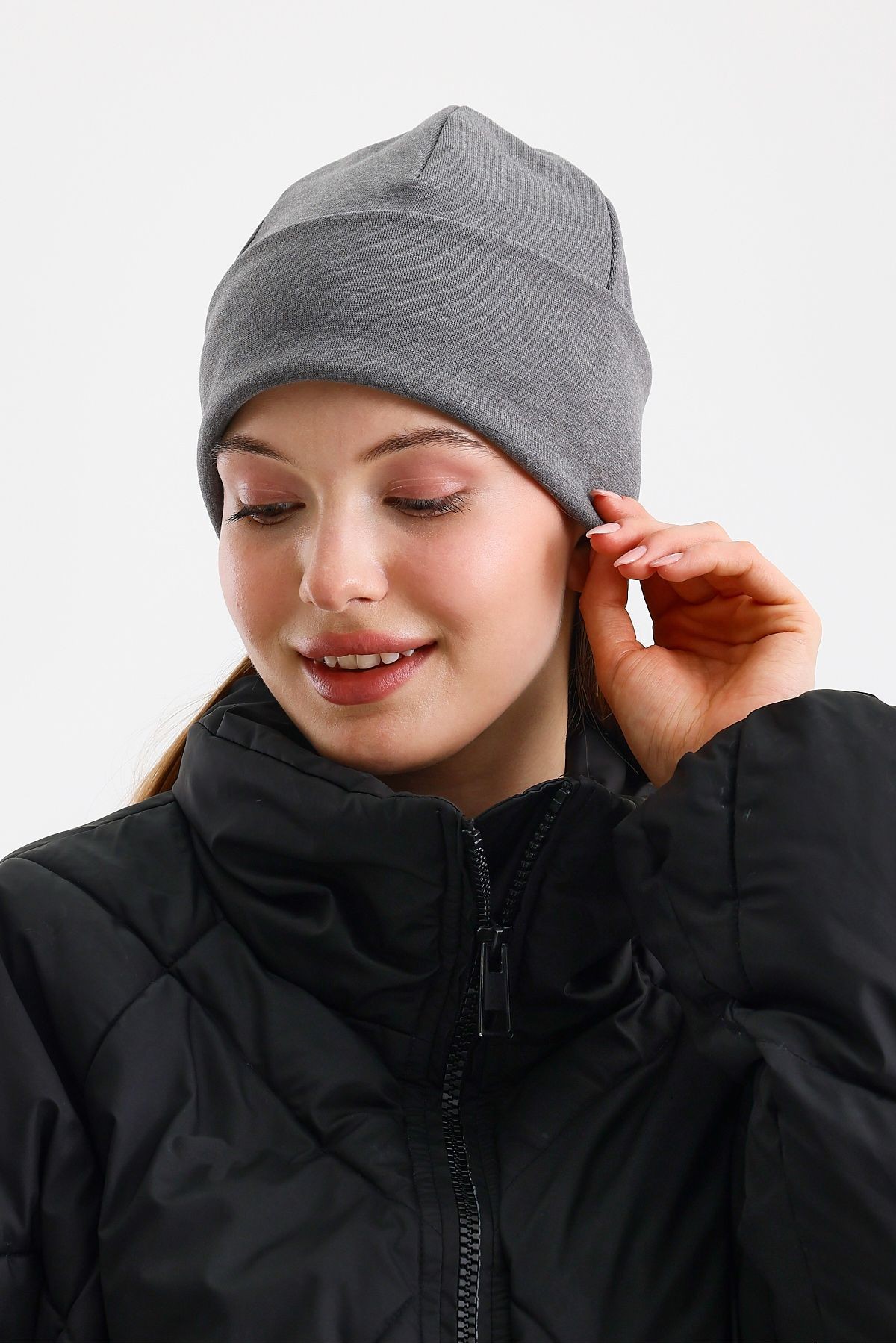 Açık Gri Termal %100 Pamuklu Soft 2 Stil 1 Arada Bere Premium Cuts Serisi