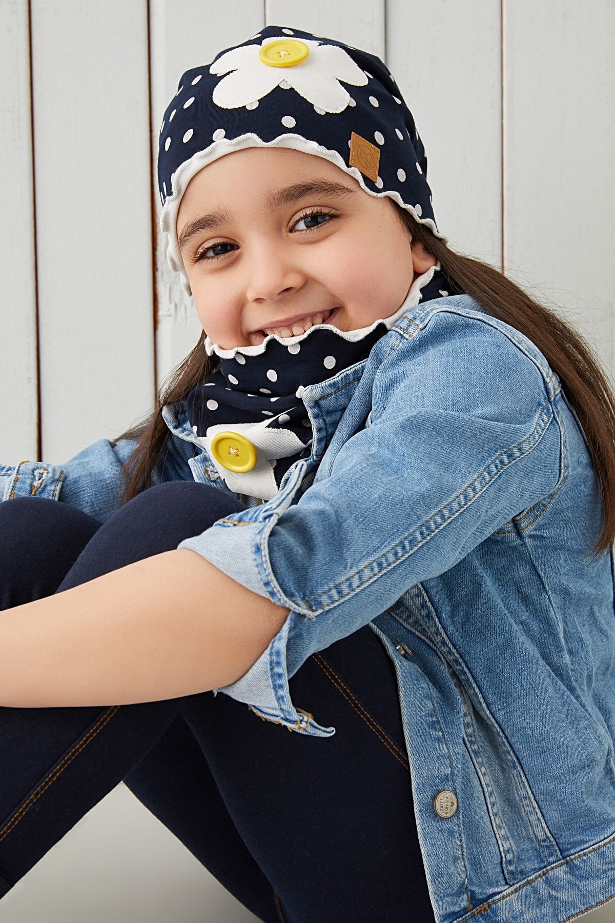 Kız Çocuk Bebek Bere Boyunluk %100 Pamuklu