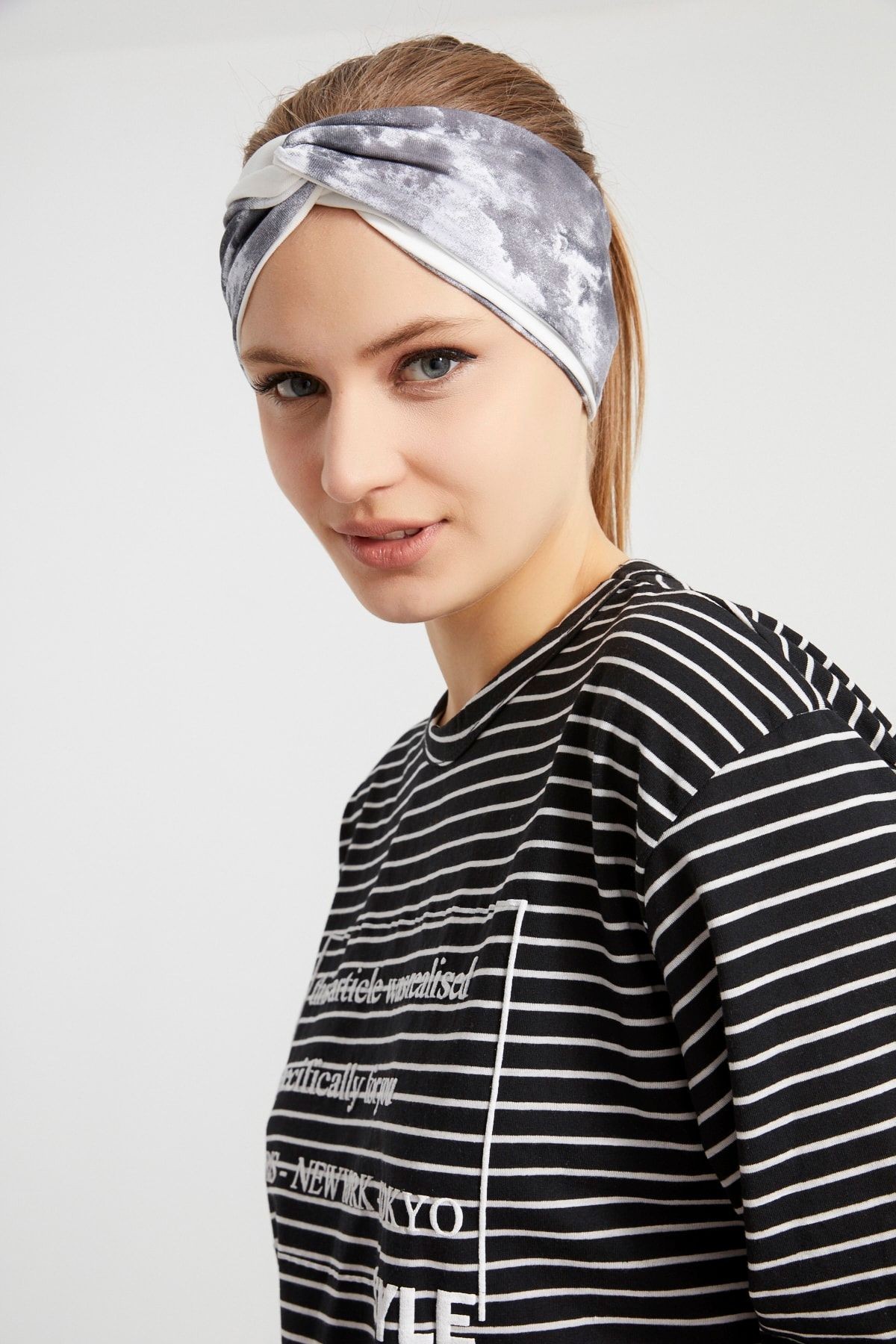 Batik Butik Tasarım Kadın Bandana Saç Bandı, Ekstra Yumuşak, Esnek, Doğal, Pamuklu Penye