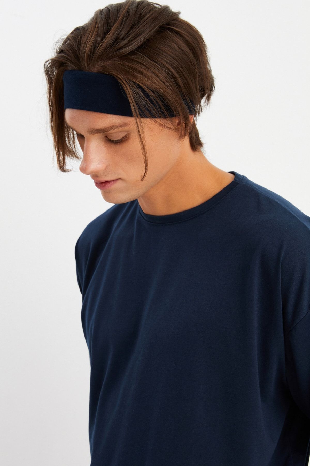 Erkek %100 Pamuklu Penye Kaymaz Terletmez Ultra Hafif Spor Saç Bandı Bandana