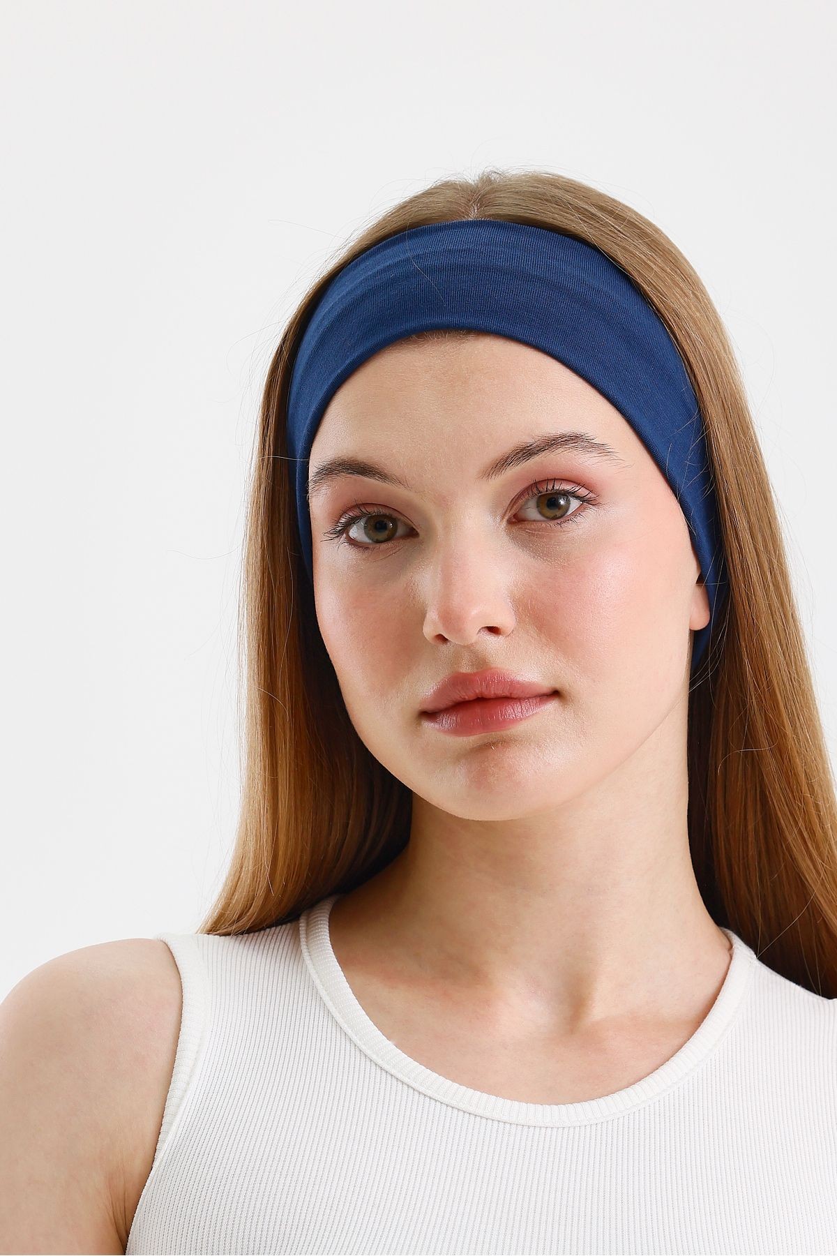 Kadın %100 Pamuklu Penye, Kaymaz, Terletmez, Ultra Hafif, Spor Saç Bandı Bandana