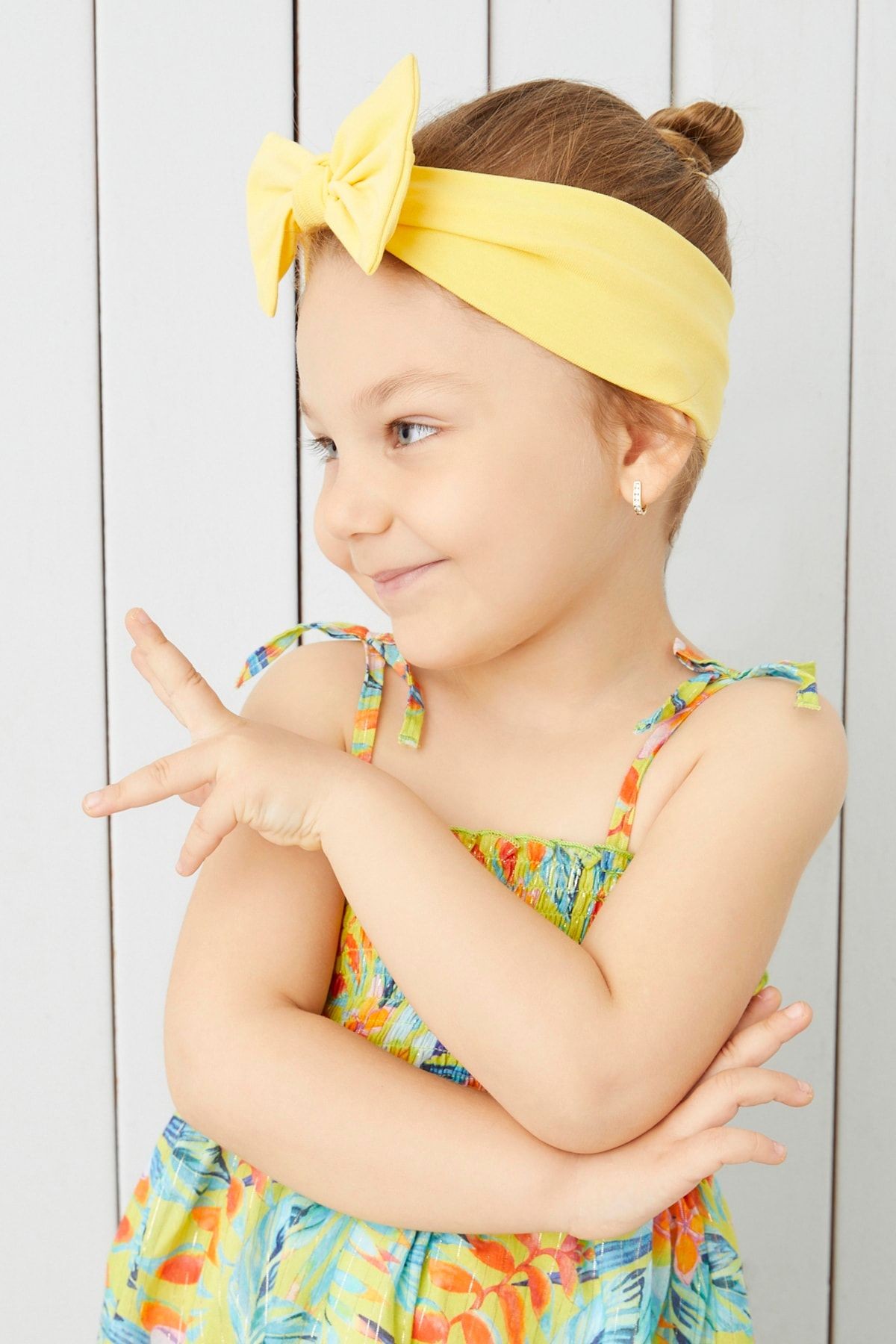 El Yapımı Yumuşak Fiyonk Bağlamalı Doğal %100 Pamuklu Penye 3'lü Bebek Çocuk Kız Bandana Set