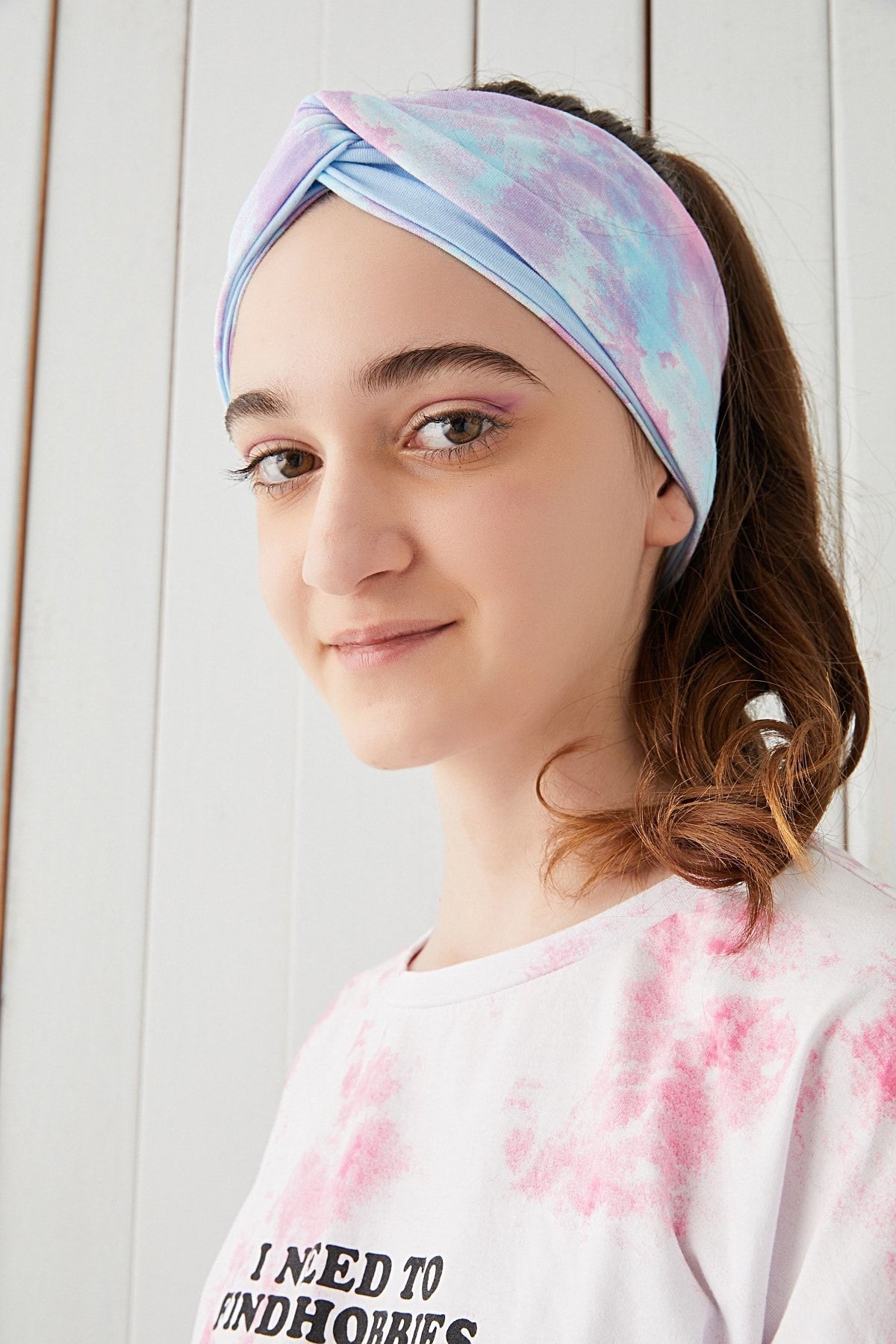 Kız Çocuk Aqua Batik Desen Bandana