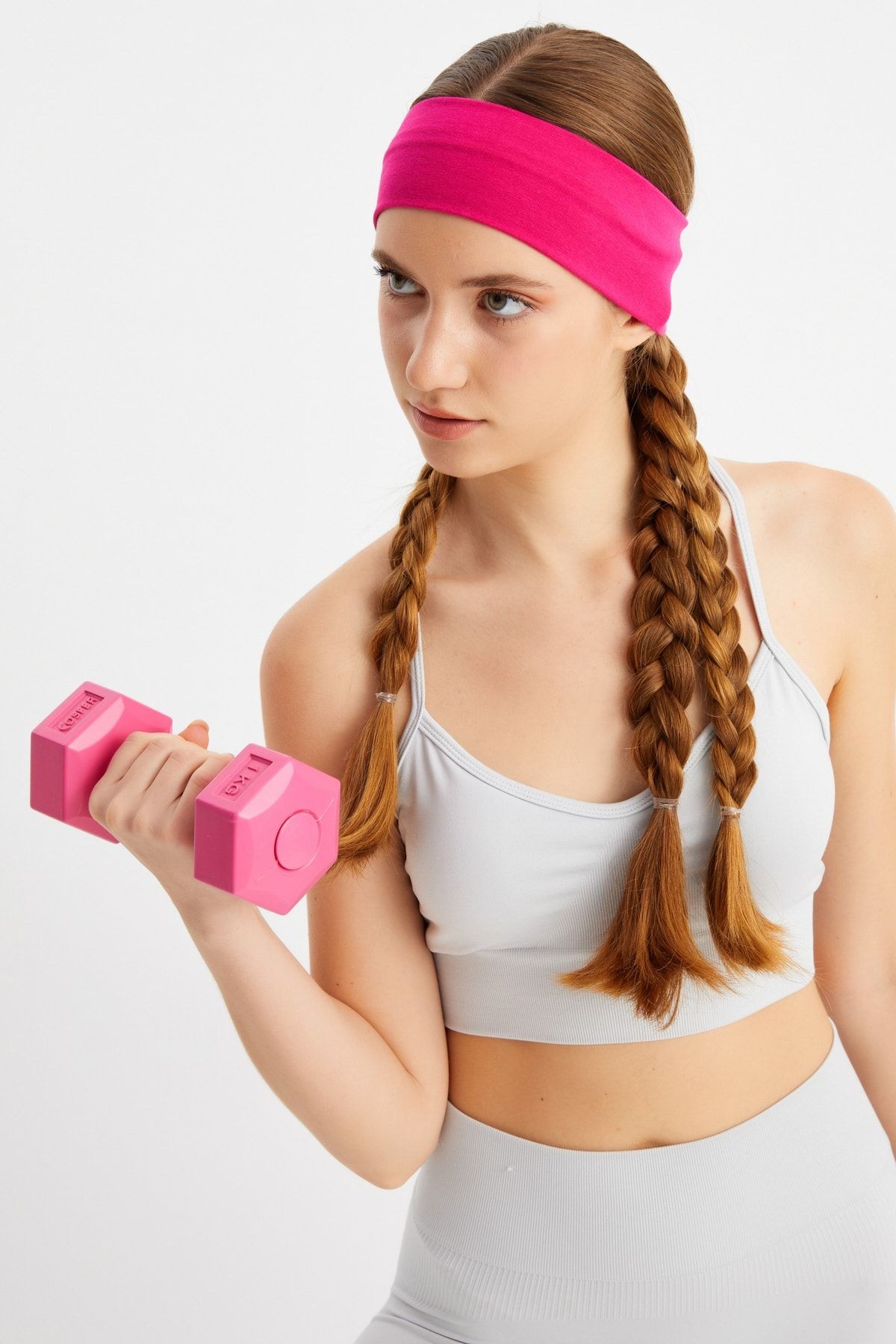 2'li Pamuklu Penye, Kaymaz, Terletmez, Ultra Hafif, Spor Saç Bandı Bandana
