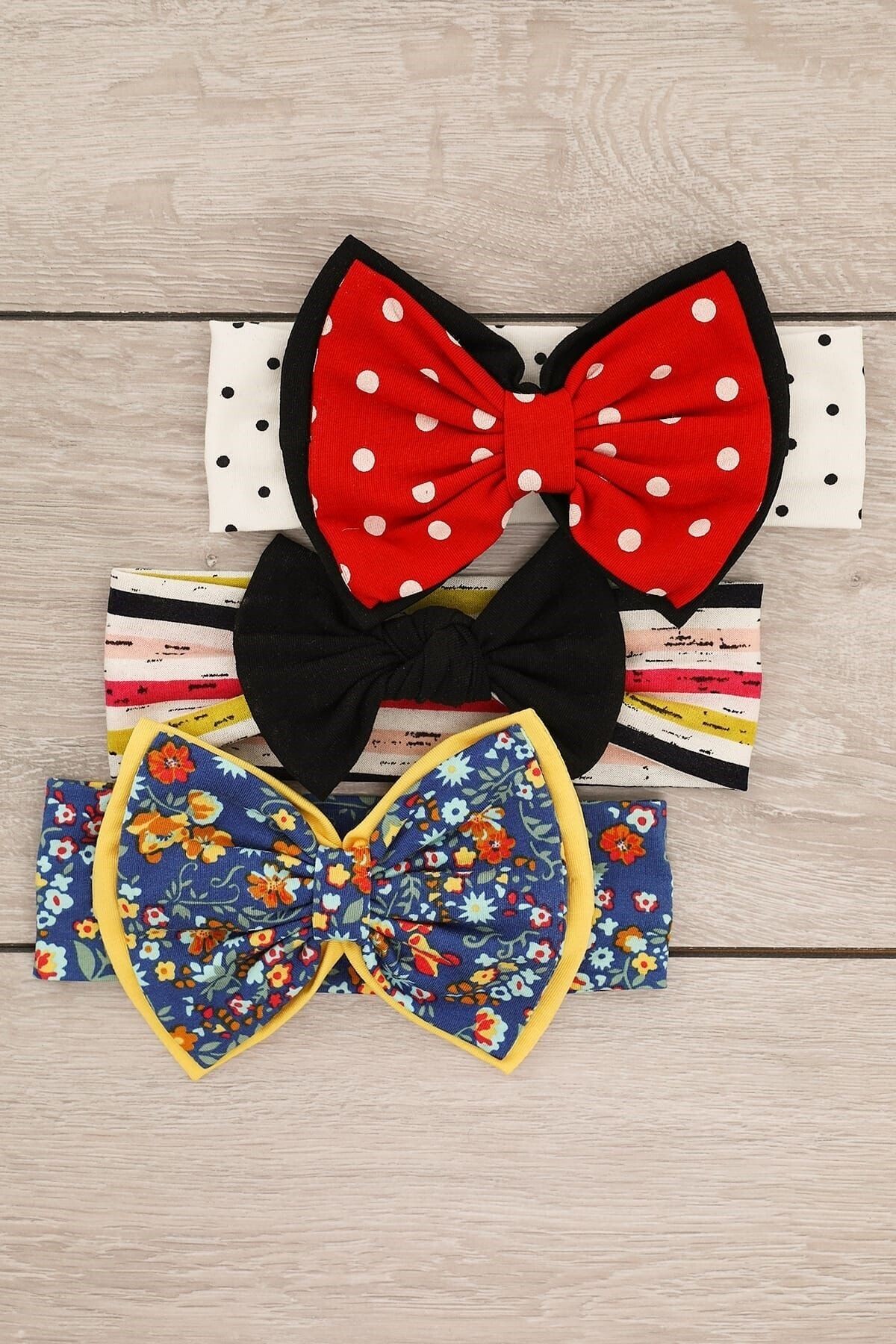 Çok Renkli Kız Bebek Bandana Seti