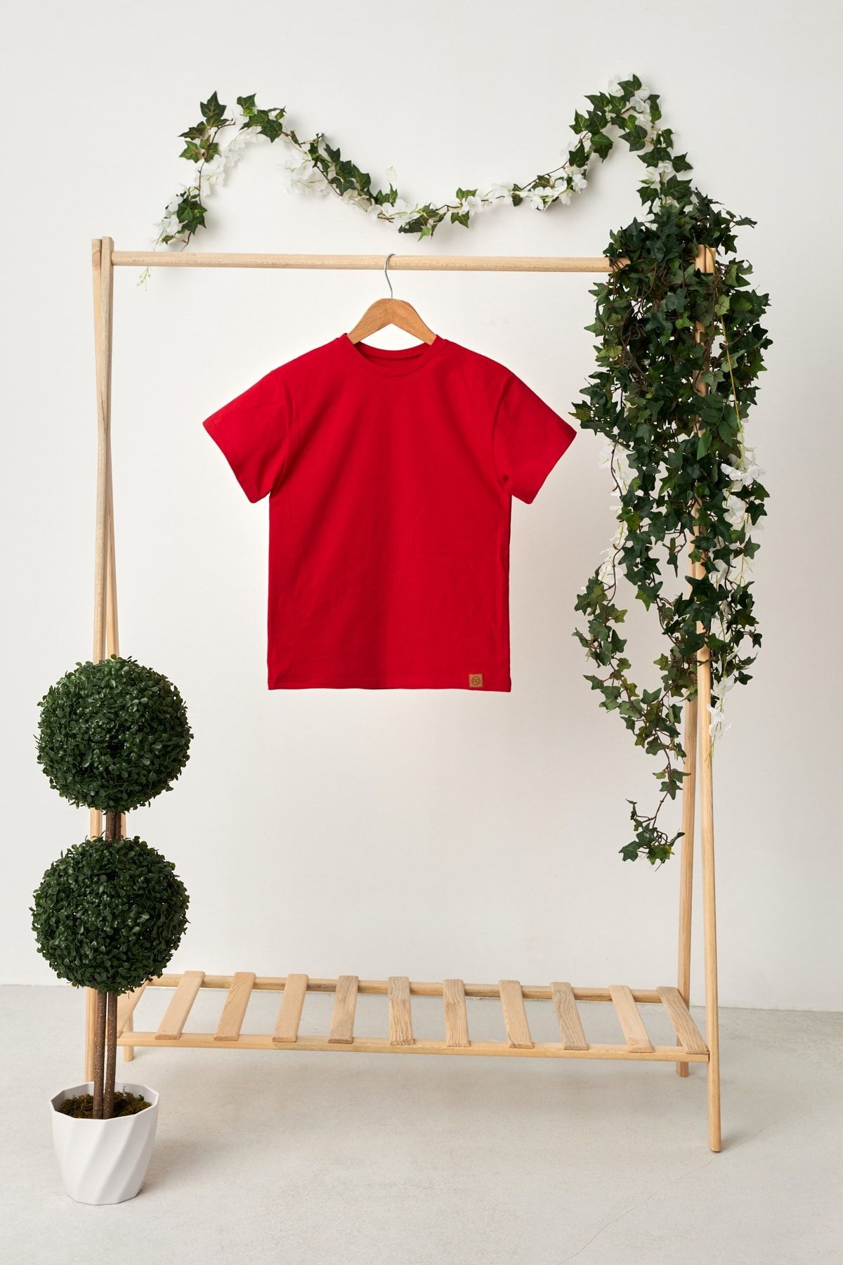 Kız %100 Pamuklu Penye T-shirt Bandana 2'li Takım 2