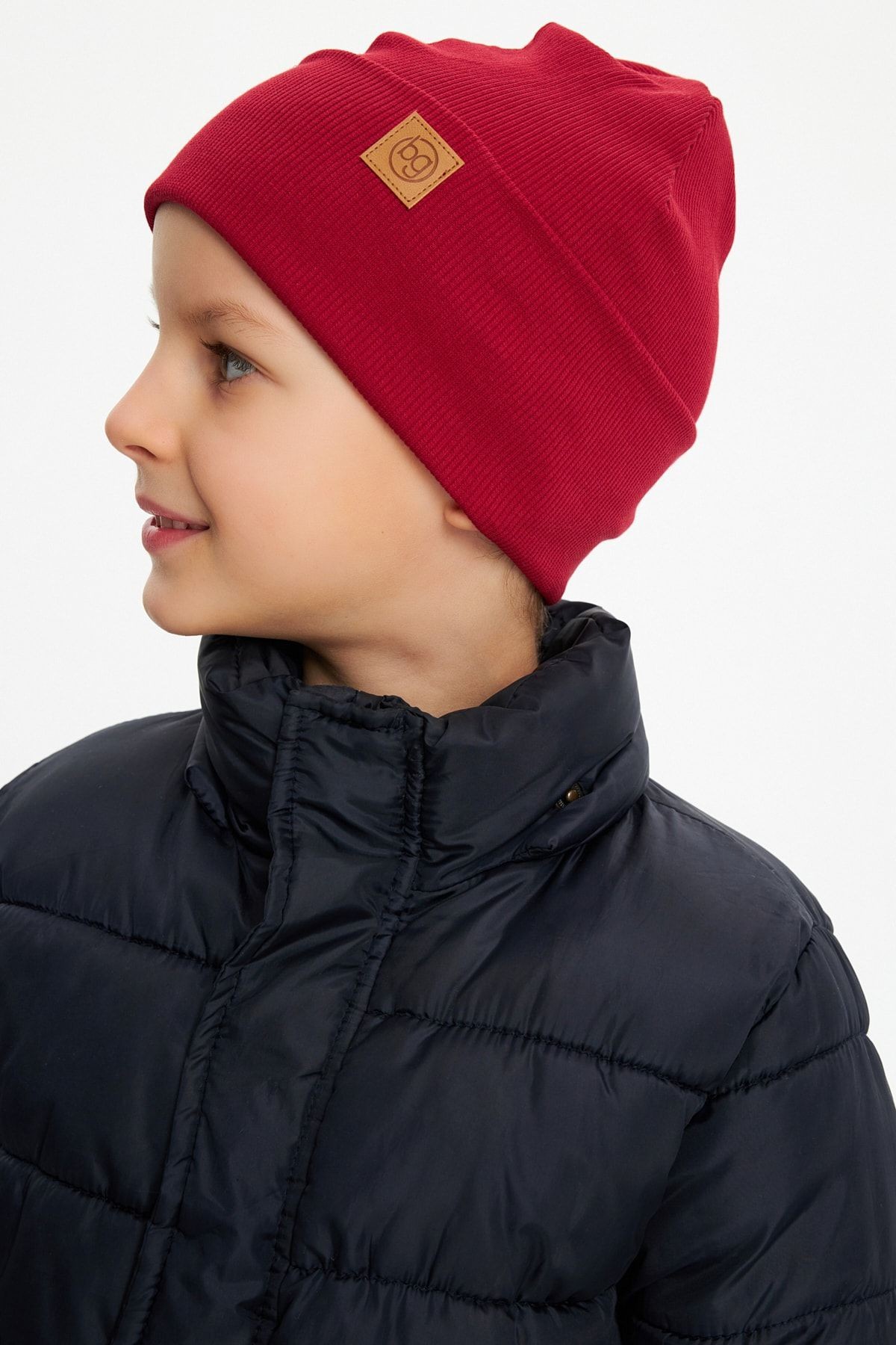 Erkek Bebek Çocuk Trend Style Şapka Bere Boyunluk Takım Rahat %100 Pamuklu Kaşkorse