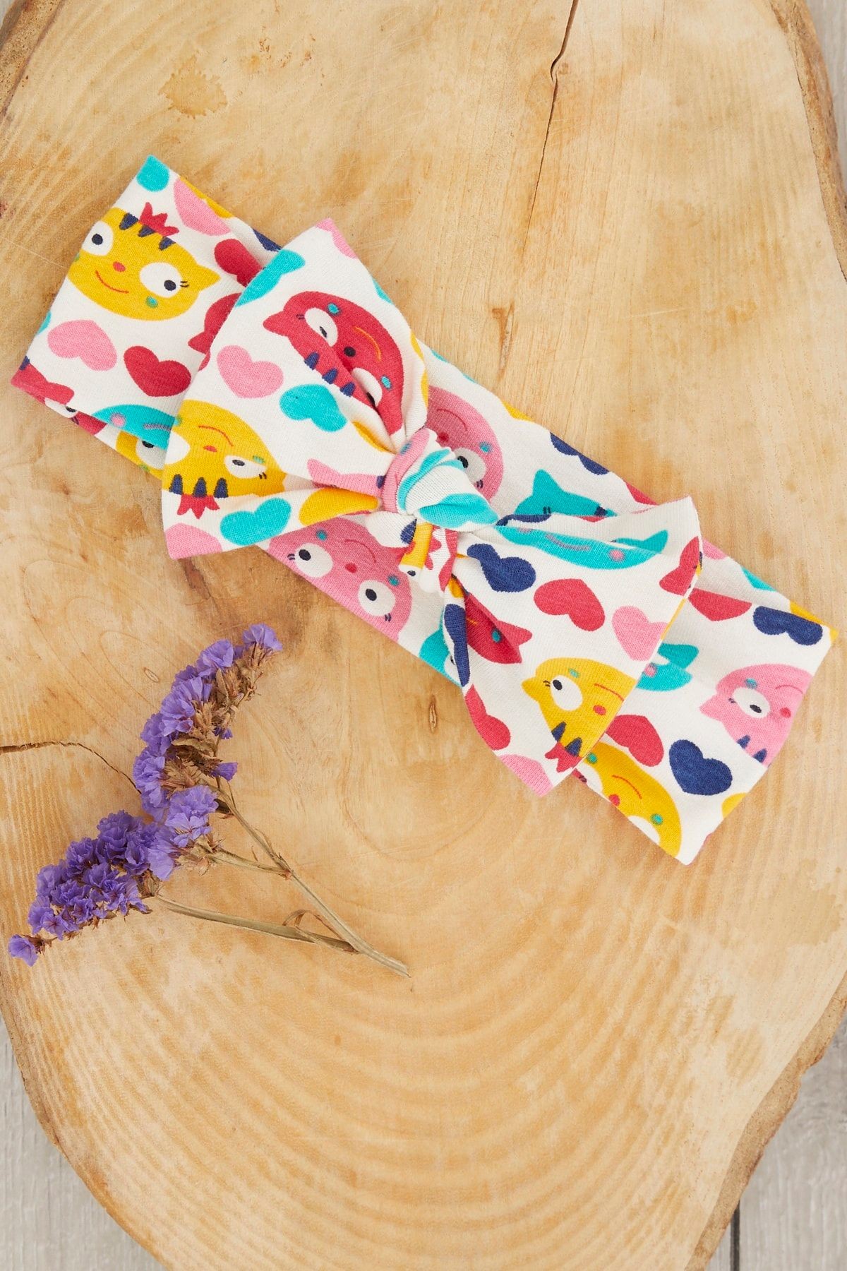 El Yapımı Yumuşak Fiyonk Bağlamalı Doğal %100 Pamuklu Penye 3'lü Bebek Çocuk Kız Bandana Set