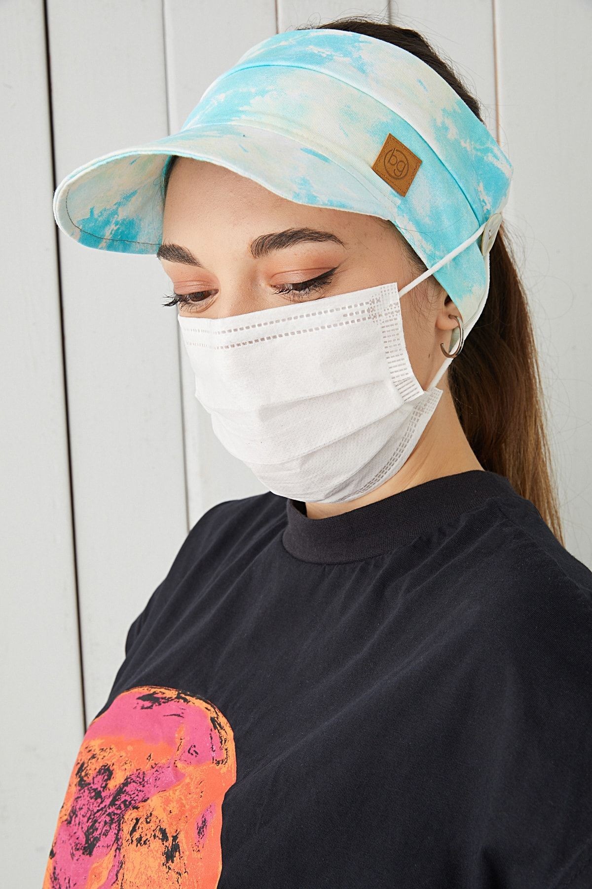 Batik Yetişkin Genç Maske Takılabilir Tenis Yazlık Vizör Spor Şapka Yumuşak Pamuklu Penye
