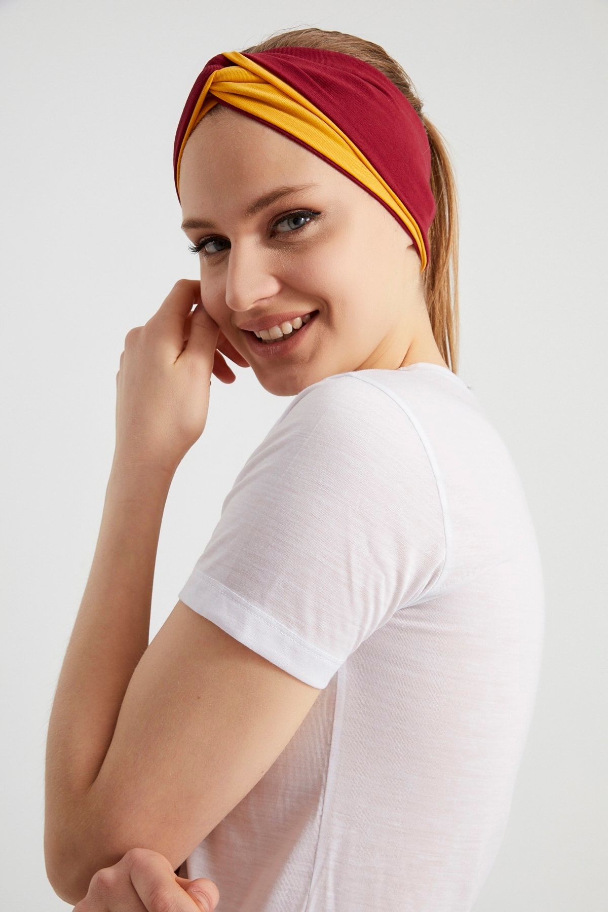 Butik Tasarım Kadın Bandana Saç Bandı, Ekstra Yumuşak, Esnek, Doğal, Pamuklu Penye
