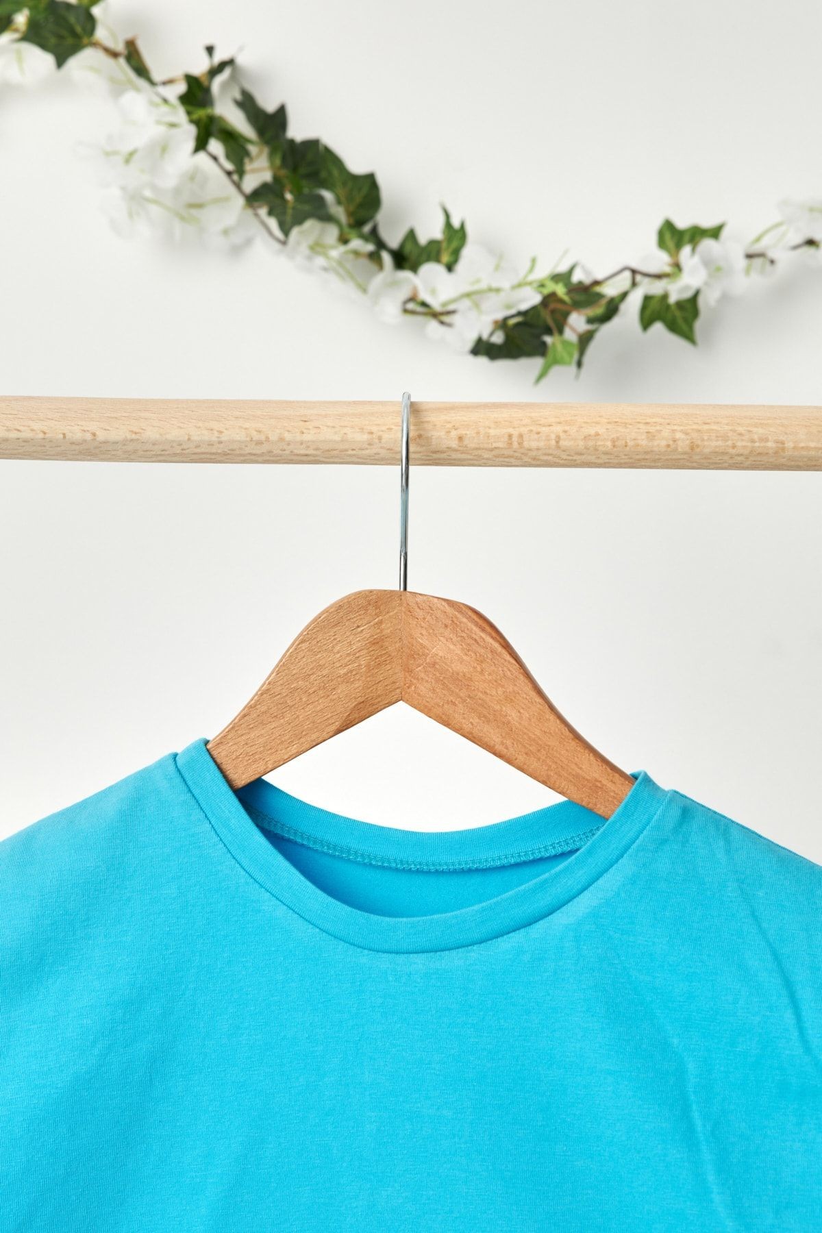 Erkek Çocuk %100 Pamuklu Penye Oversize Aqua T-Shirt Yumuşak Bandana İKİLİ TAKIM Trend Seri1