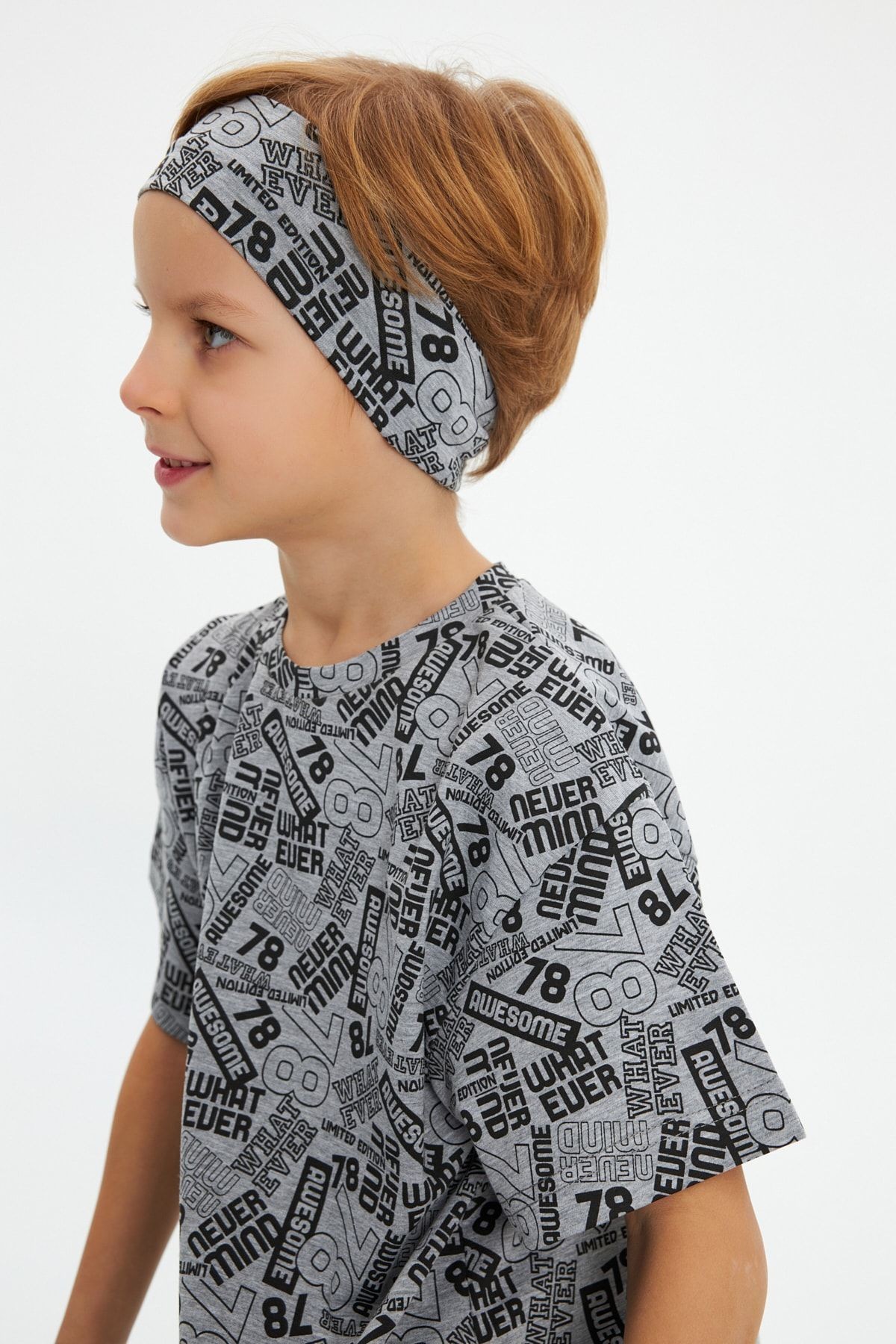 Erkek %100 Pamuklu Penye Şort T-Shirt Bandana 3^lü Alt Üst Takım -Spor Rahat Koleksiyon 4