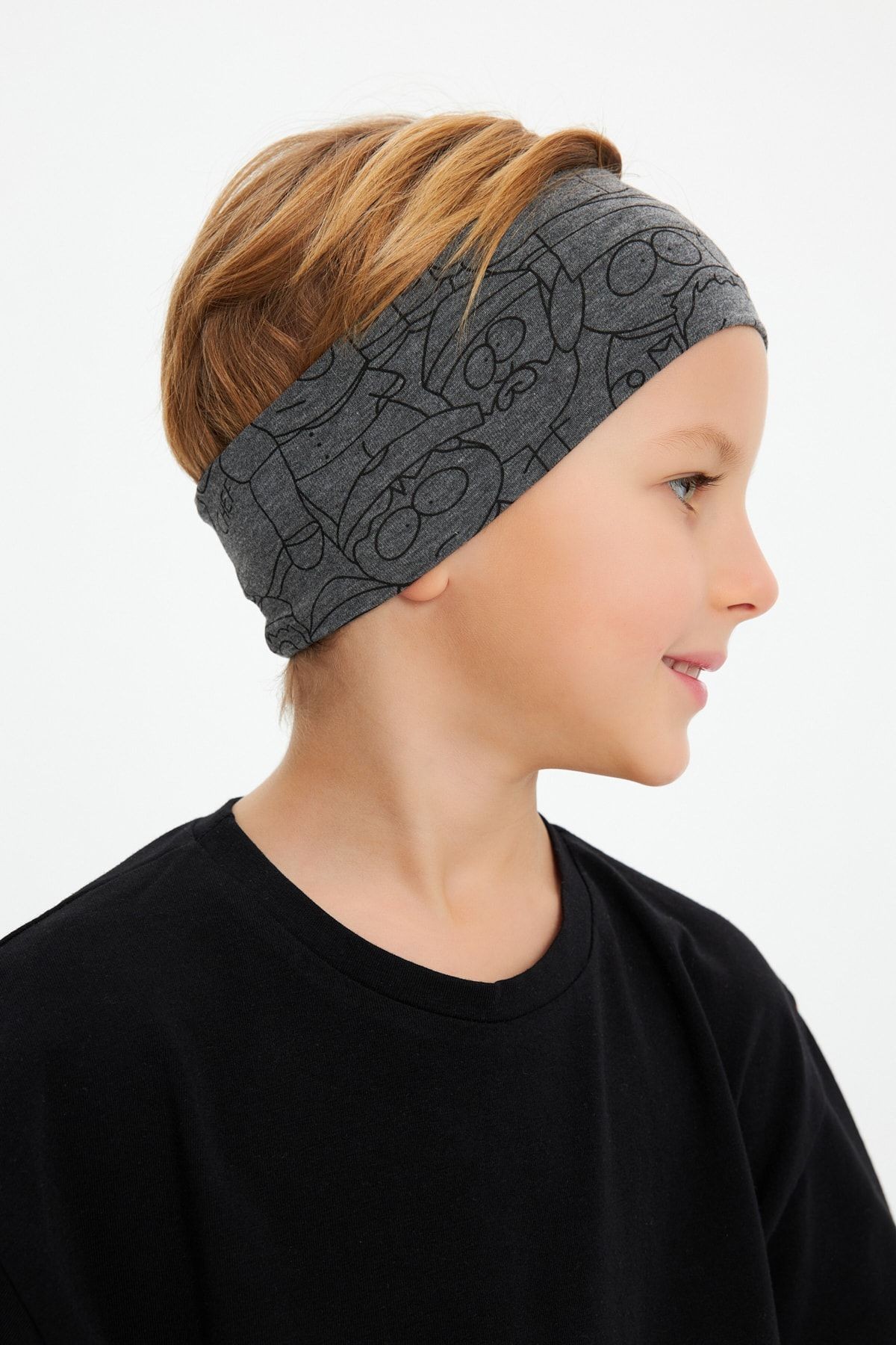 Erkek Pamuklu Penye, Kaymaz, Terletmez, Ultra Hafif, Esnek Desenli Saç Bandı Bandana