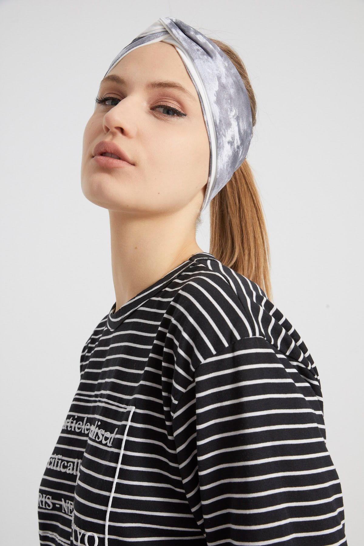 Batik Butik Tasarım Kadın Bandana Saç Bandı, Ekstra Yumuşak, Esnek, Doğal, Pamuklu Penye