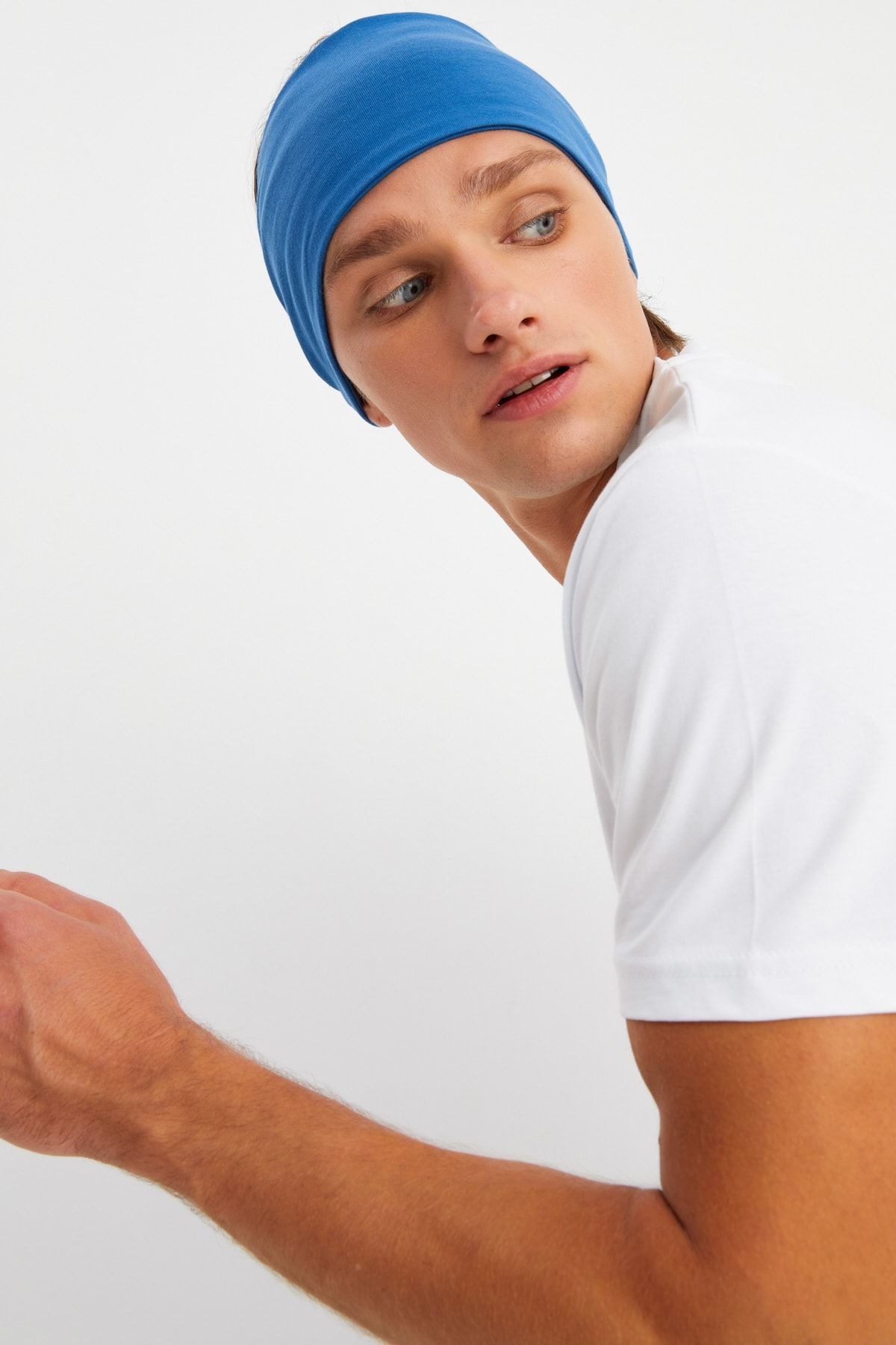 Erkek %100 Pamuklu Penye Kaymaz Ultra Hafif Spor Geniş Saç Bandı Bandana