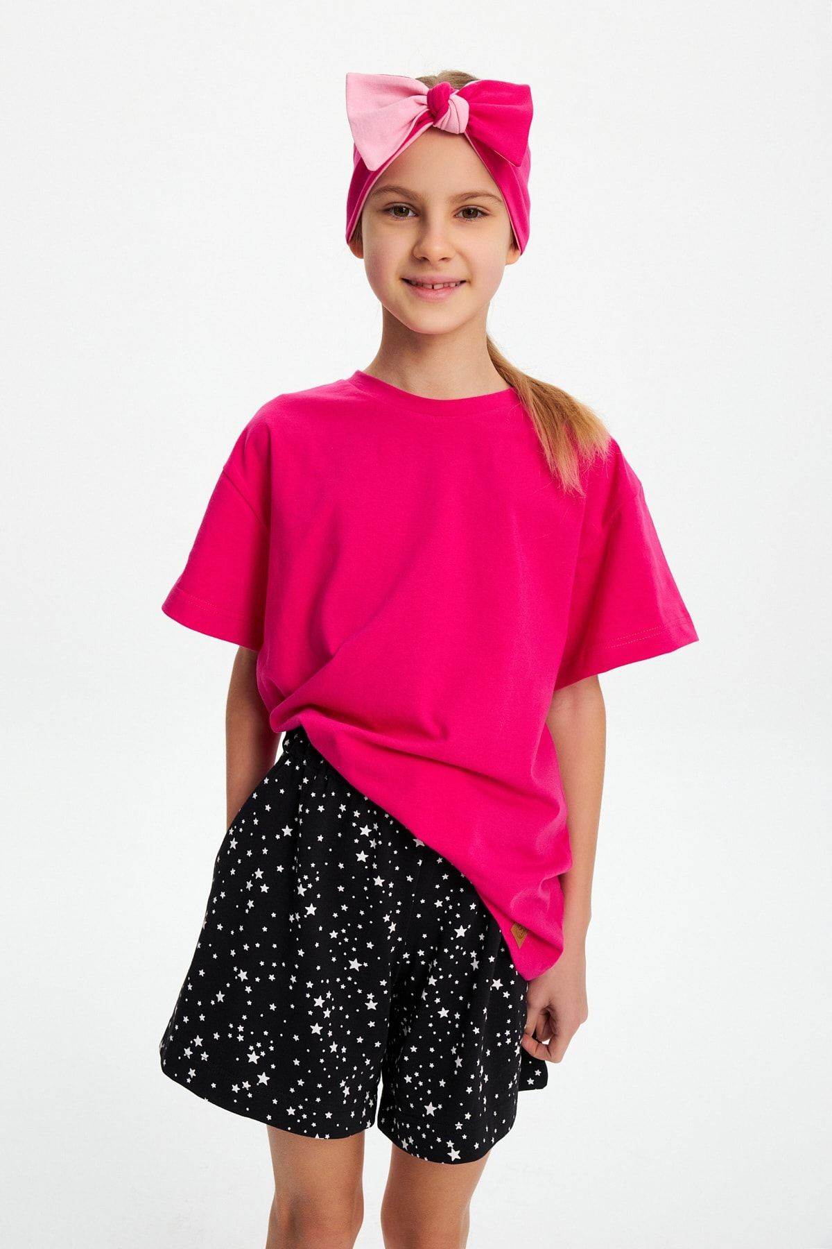 %100 Pamuklu Penye Şort T-shirt Bandana 3^lü Alt Üst Takım -spor Rahat Koleksiyon 32
