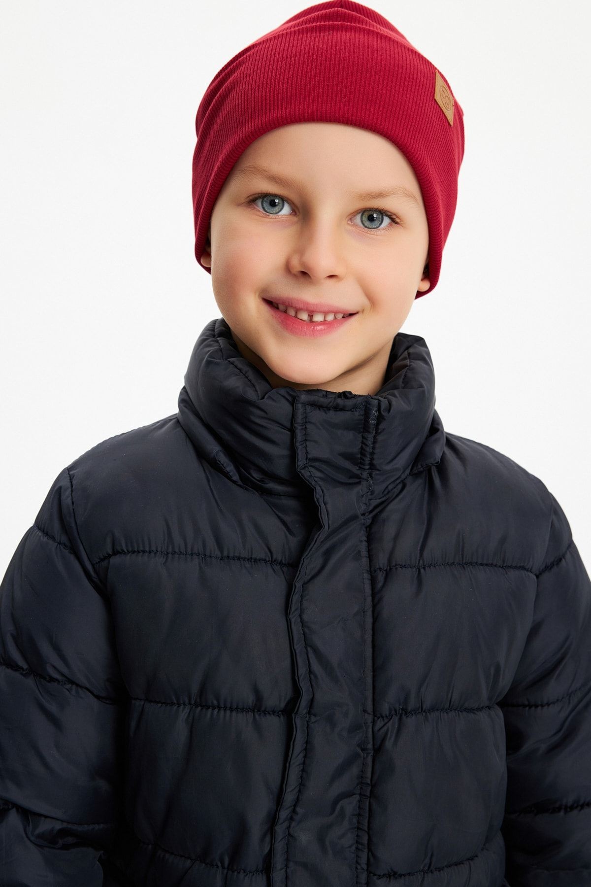 Erkek Bebek Çocuk Trend Style Şapka Bere Boyunluk Takım Rahat %100 Pamuklu Kaşkorse