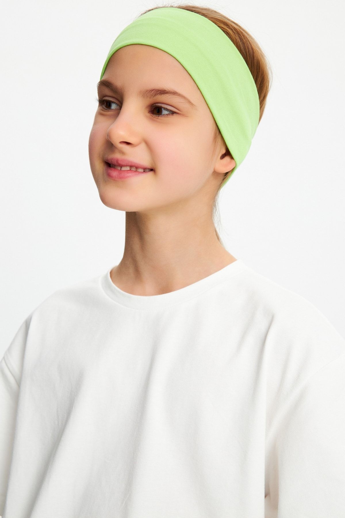 Kız Pamuklu Penye Kaymaz Terletmez Ultra Hafif Esnek Saç Bandı Bandana