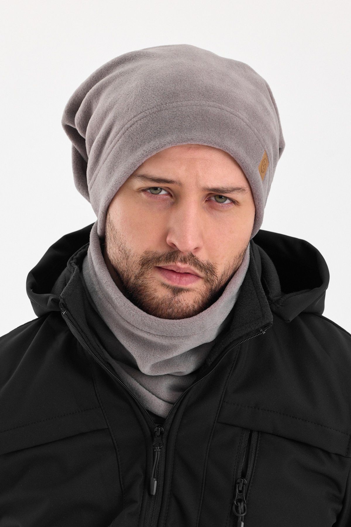 Erkek Kadın %100 mikro Polar Çift Katlı Winter's coming Bere Boyunluk Takım