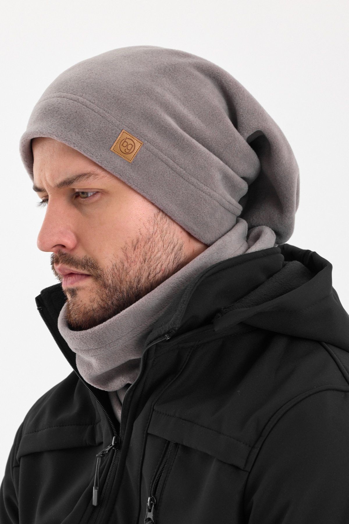 Erkek Kadın %100 mikro Polar Çift Katlı Winter's coming Bere Boyunluk Takım