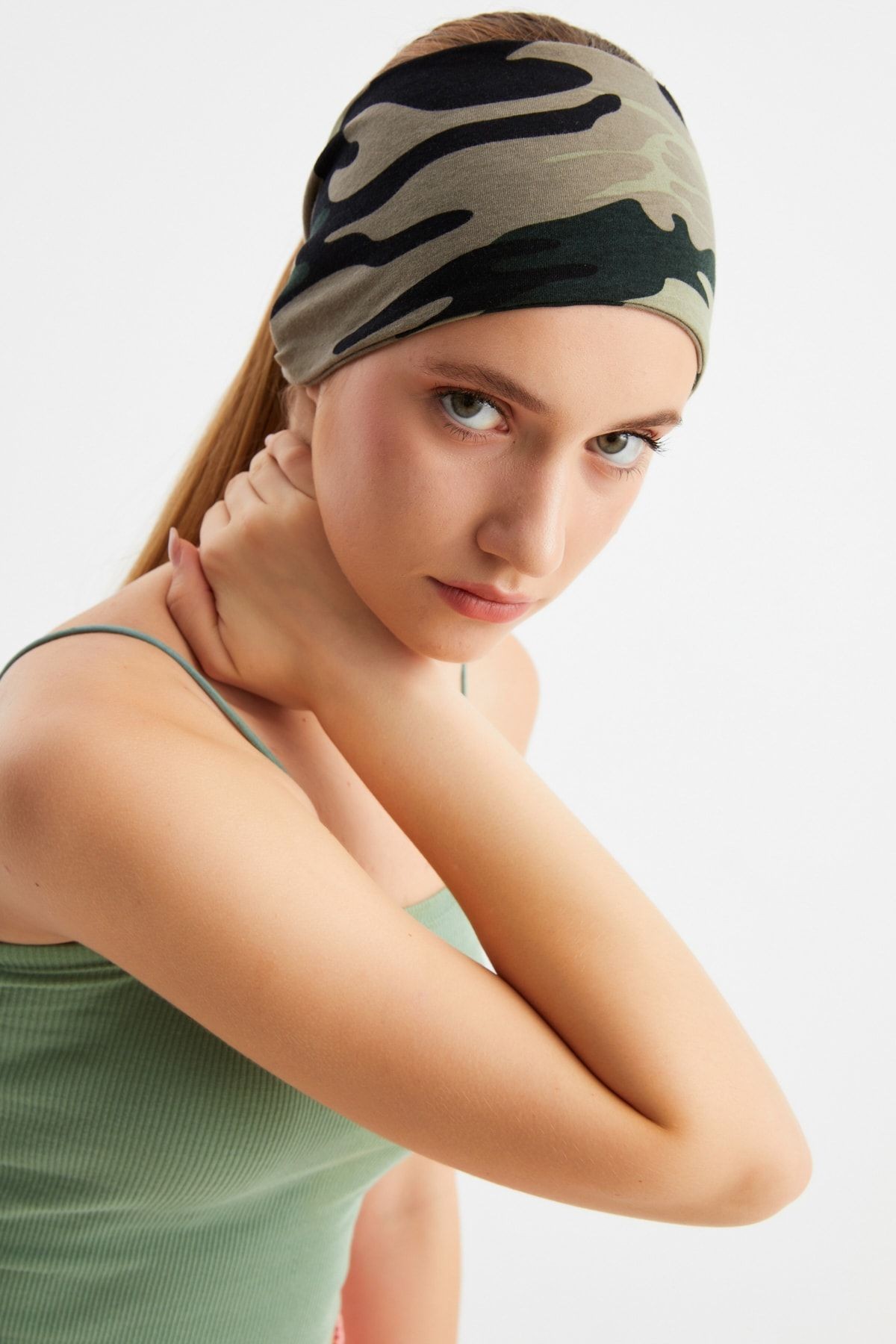 2'li Çift Taraflı Kullanım Alternatifli, Pamuklu Penye, Kaymaz, Hafif, Spor Saç Bandı Bandana