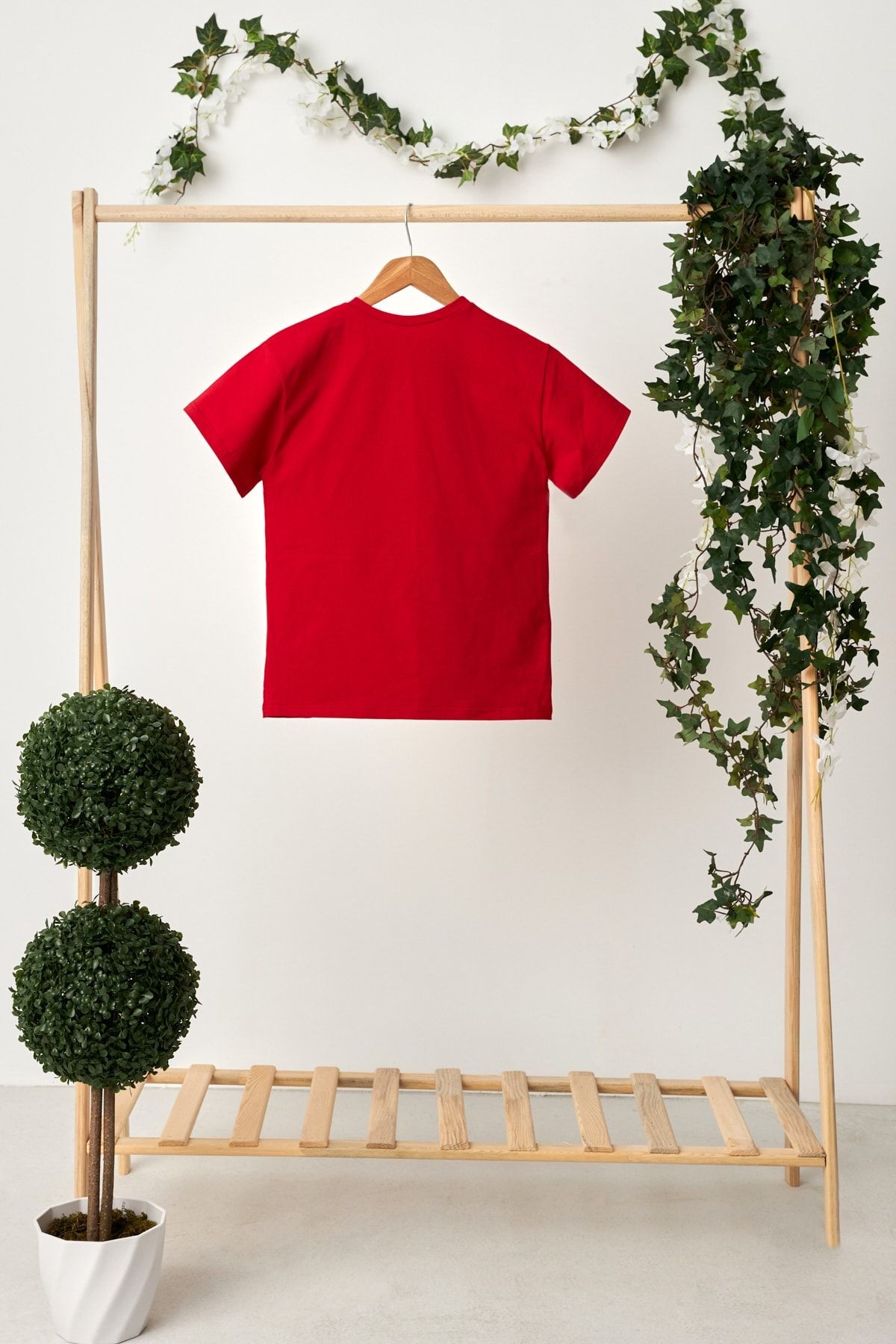 Kız %100 Pamuklu Penye T-shirt Bandana 2'li Takım 2