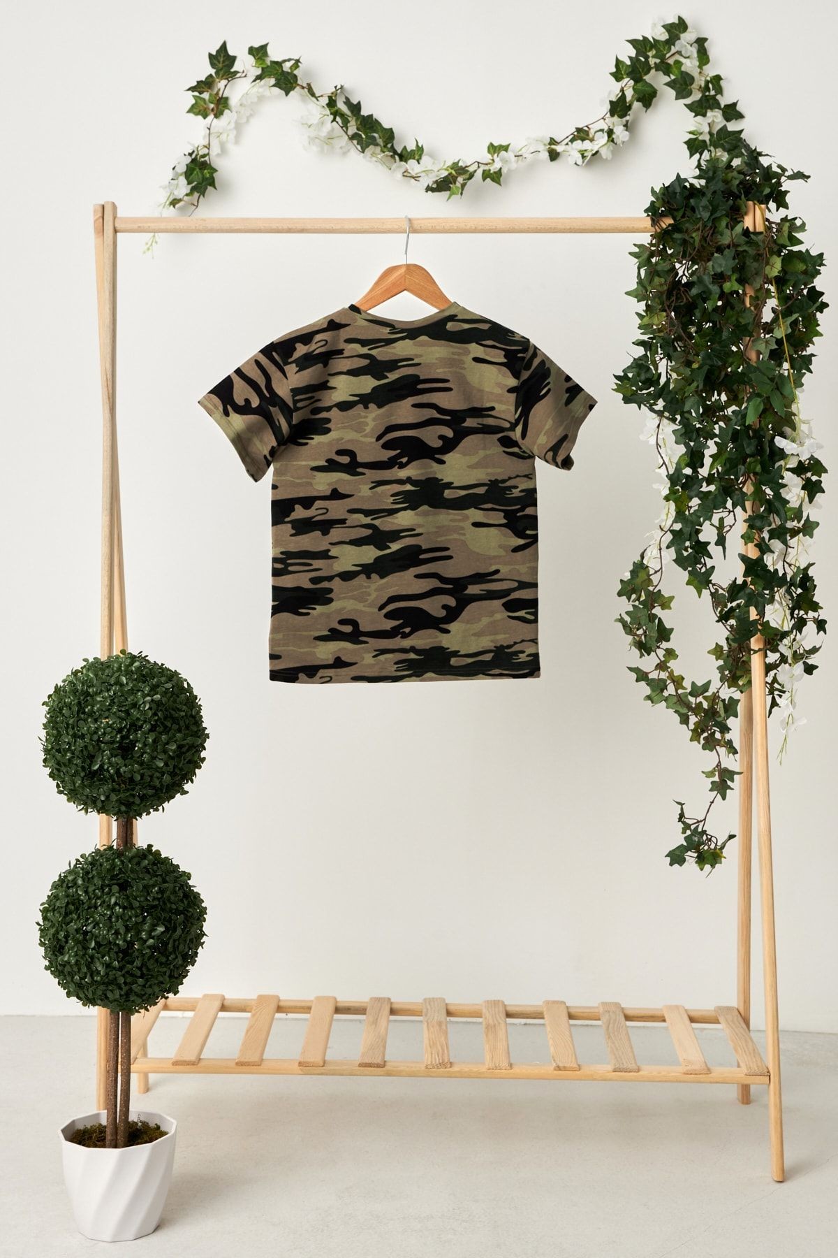 Kız  Pamuklu Penye T-shirt Bandana 2li Takım