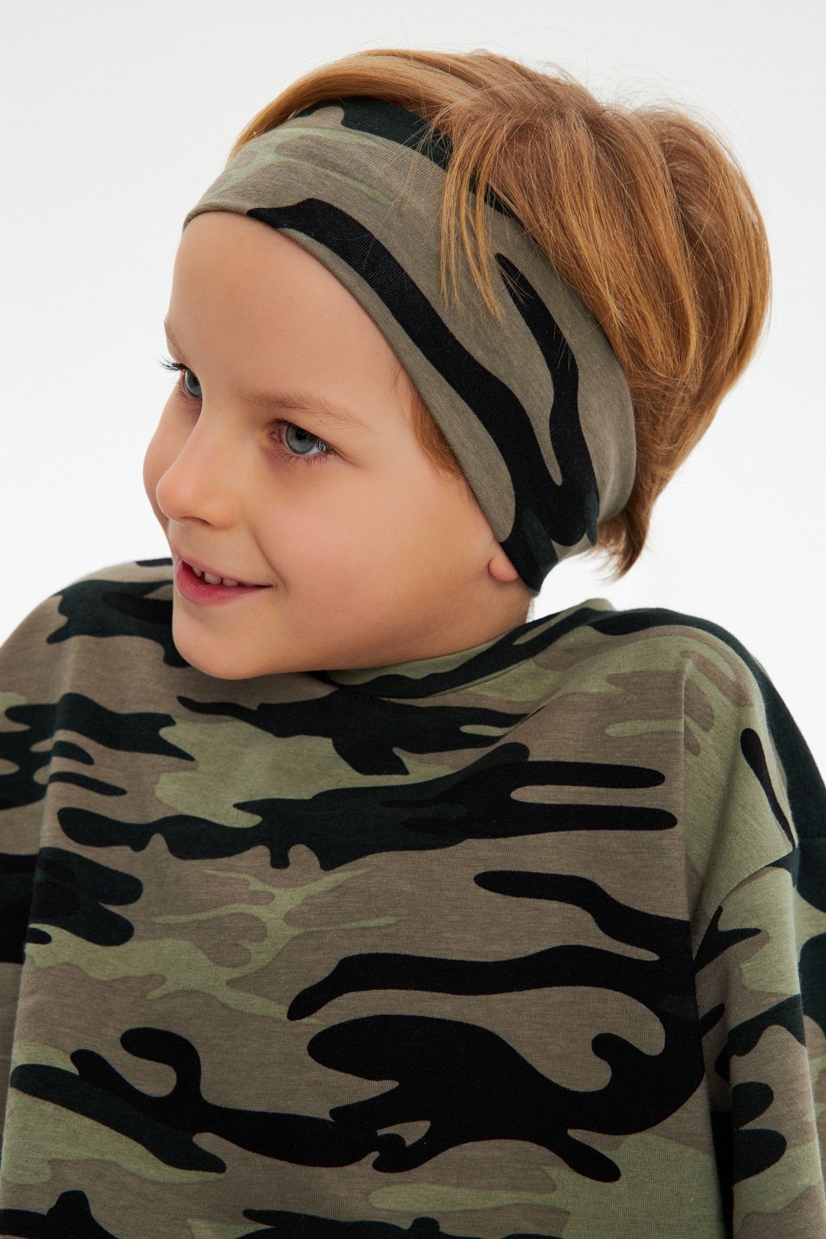 Erkek Çocuk %100 Pamuklu Penye Oversize T-Shirt Yumuşak Bandana İKİLİ TAKIM Trend Seri 2
