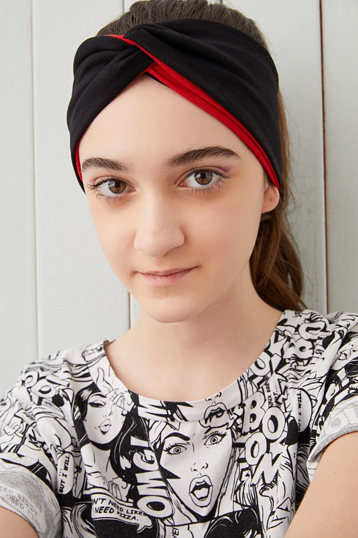 Çocuk Siyah Kırmızı Bandana