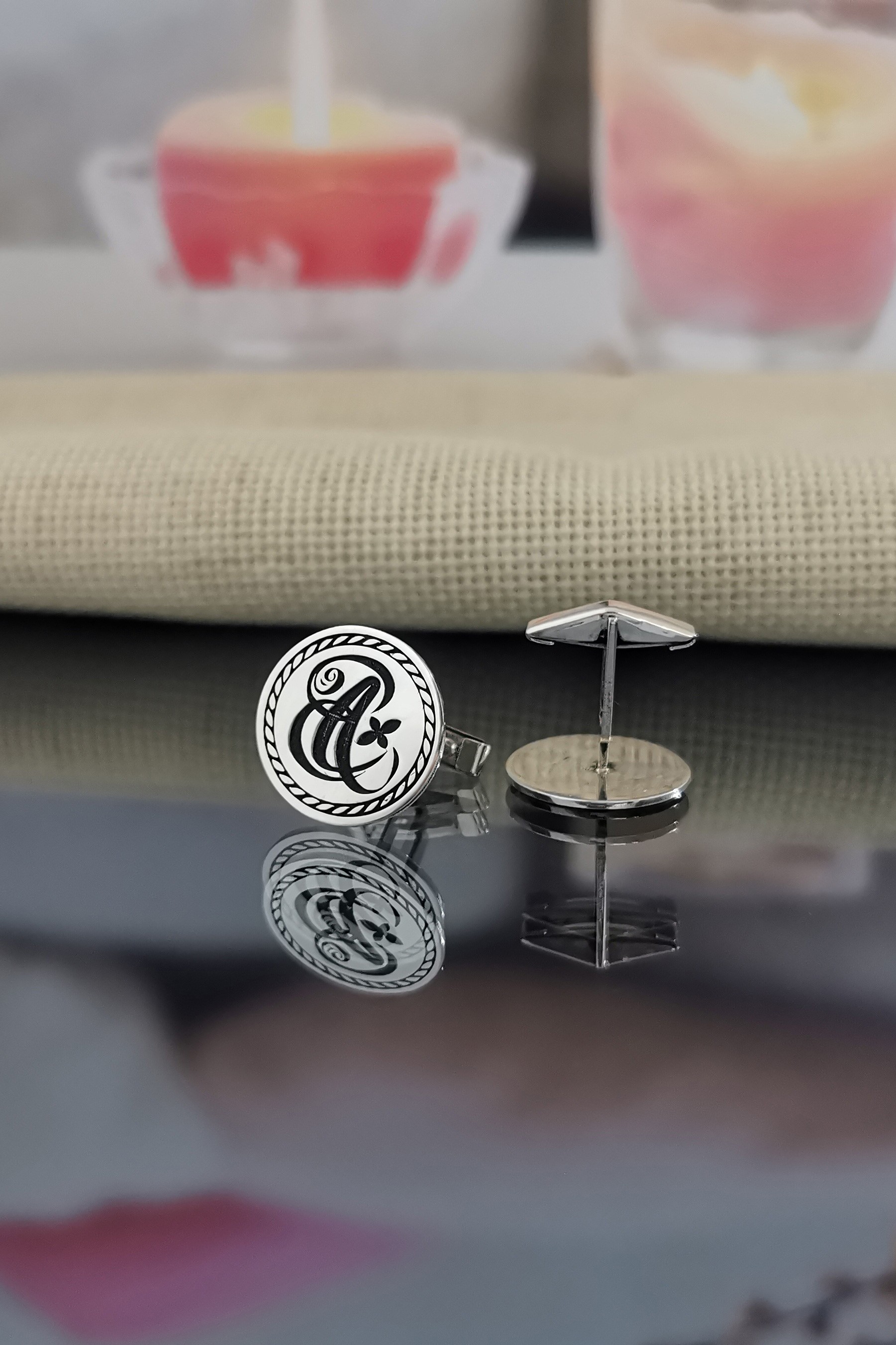 Sterling Silver Custom Logo/Symbol Cufflinks