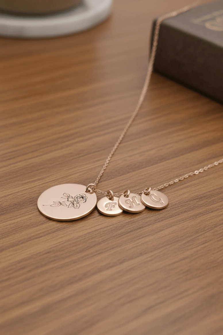 Personalized Engraved Multiple Disc Necklace