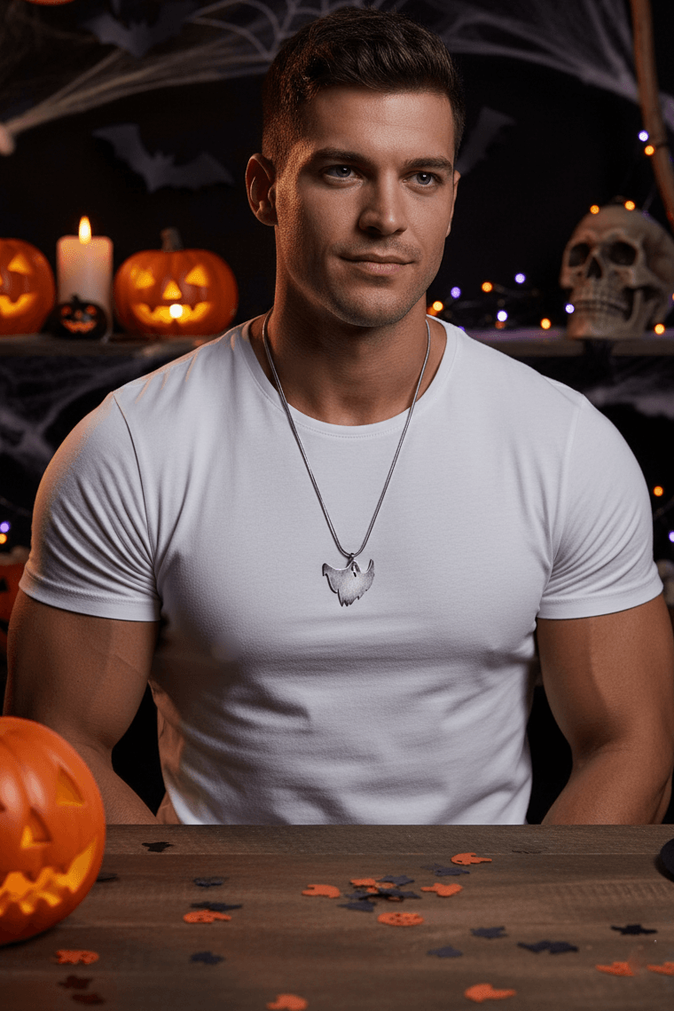 Personalized Spooky Boo Ghost Necklace