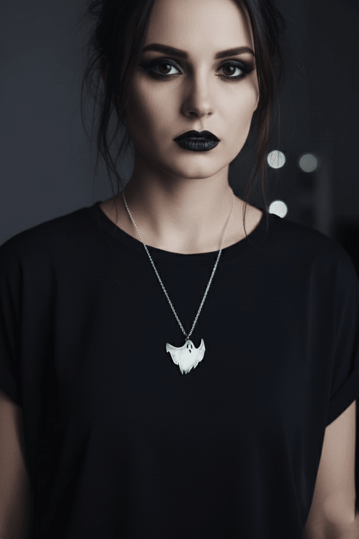 Personalized Spooky Boo Ghost Necklace