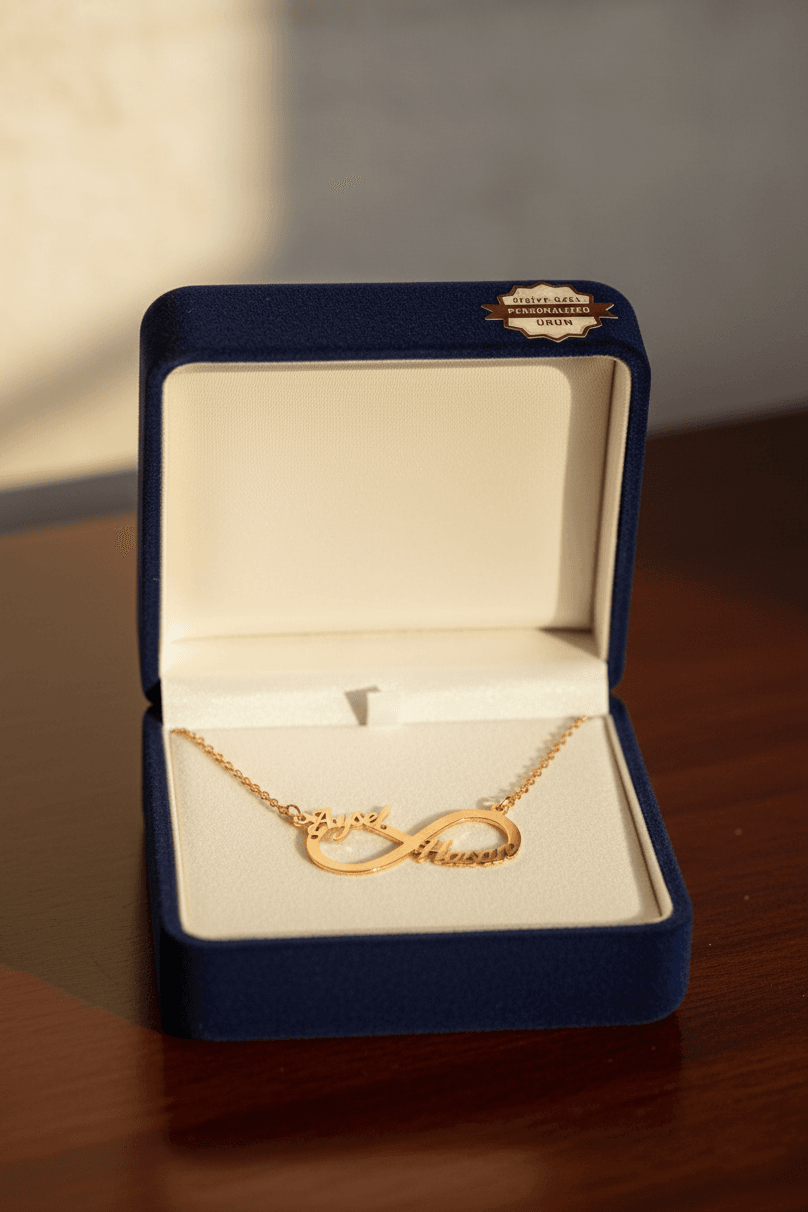 Sterling Silver Infinity Couple Name Necklace