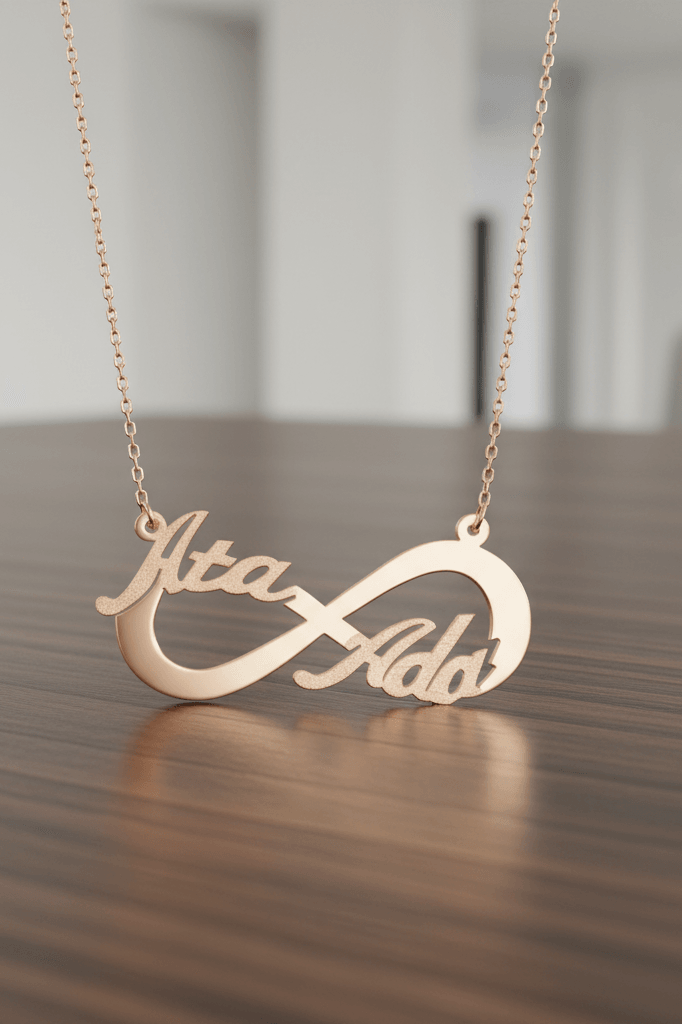 Sterling Silver Infinity Couple Name Necklace