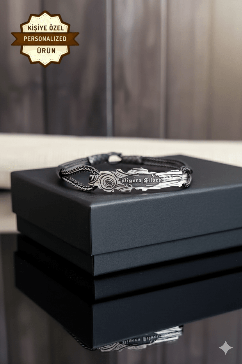 Personalized Wood Cut Name Bracelet