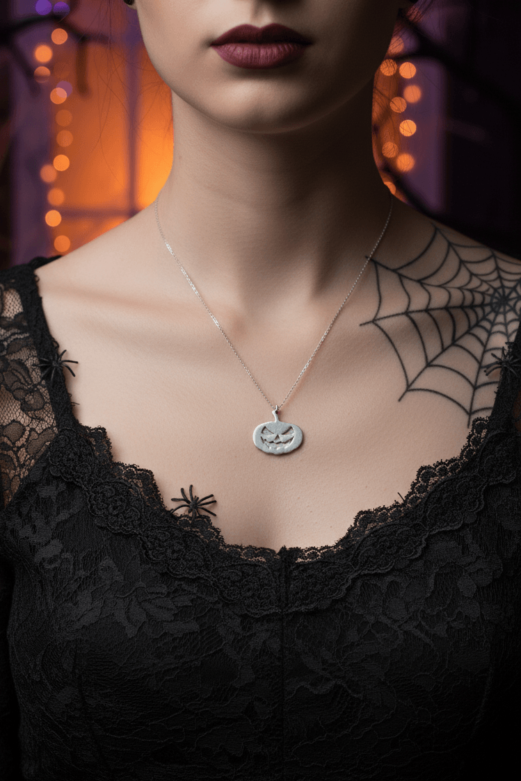 Scary Laughing Pumpkin Necklace