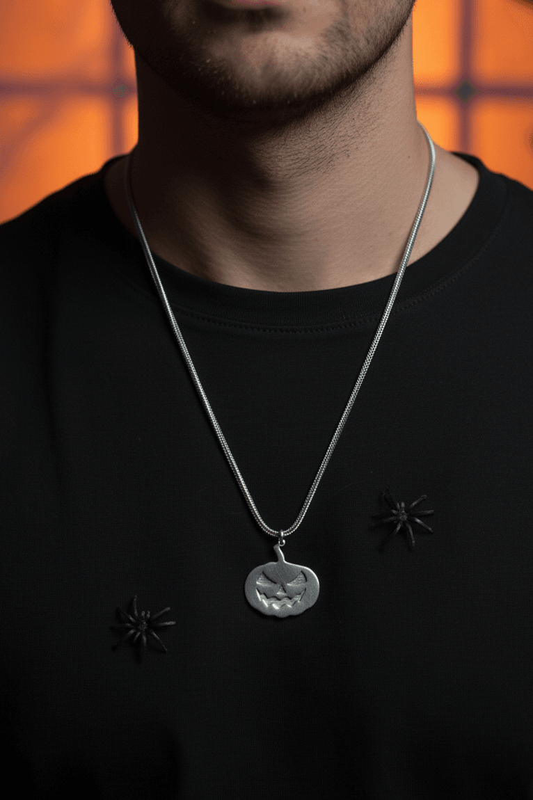Scary Laughing Pumpkin Necklace