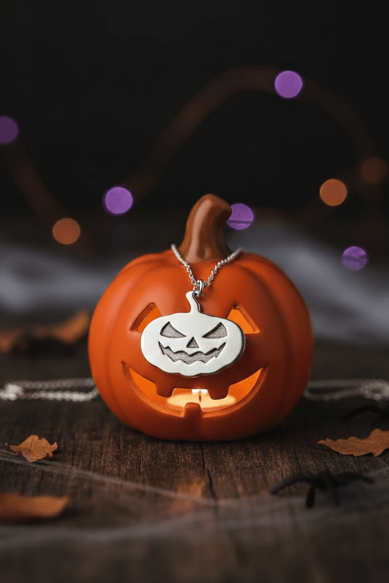 Scary Laughing Pumpkin Necklace