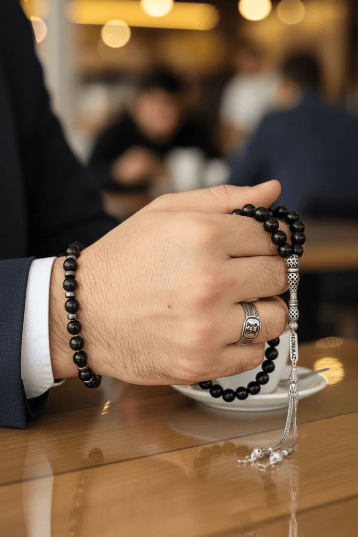 Elit Plus Paket Doğal Taş Akik Gümüş Set